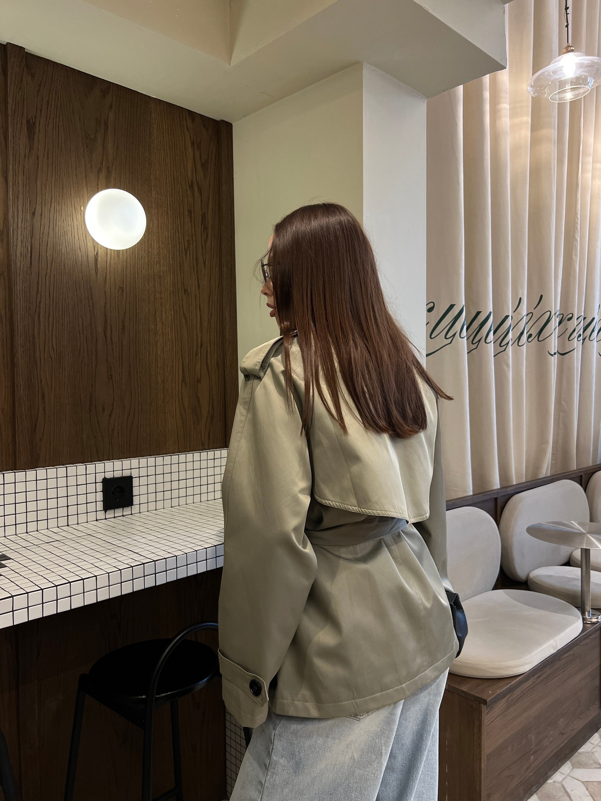 Тренч W 9396 укороченный