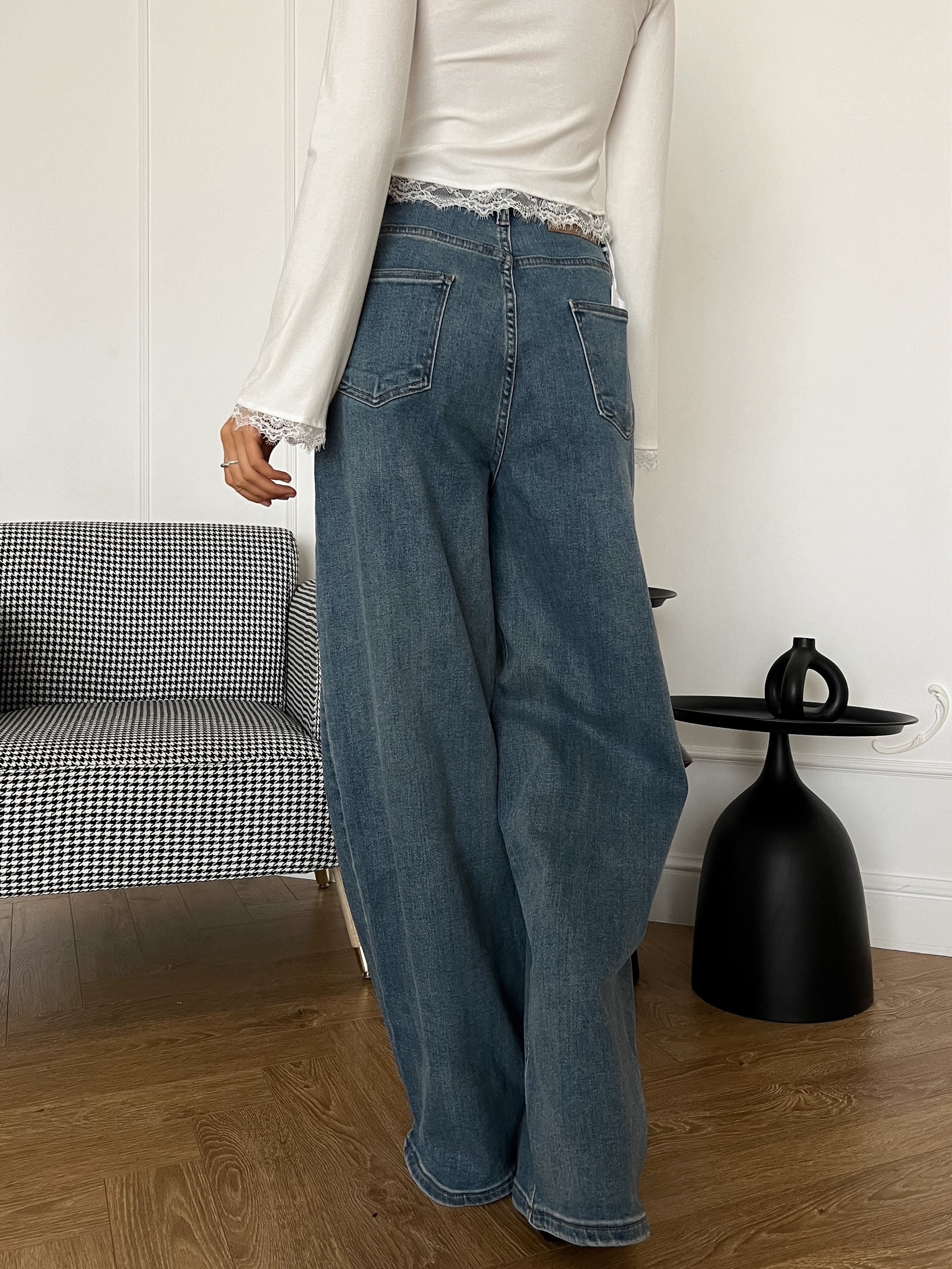 Джинсы 439 широкие с ремнем