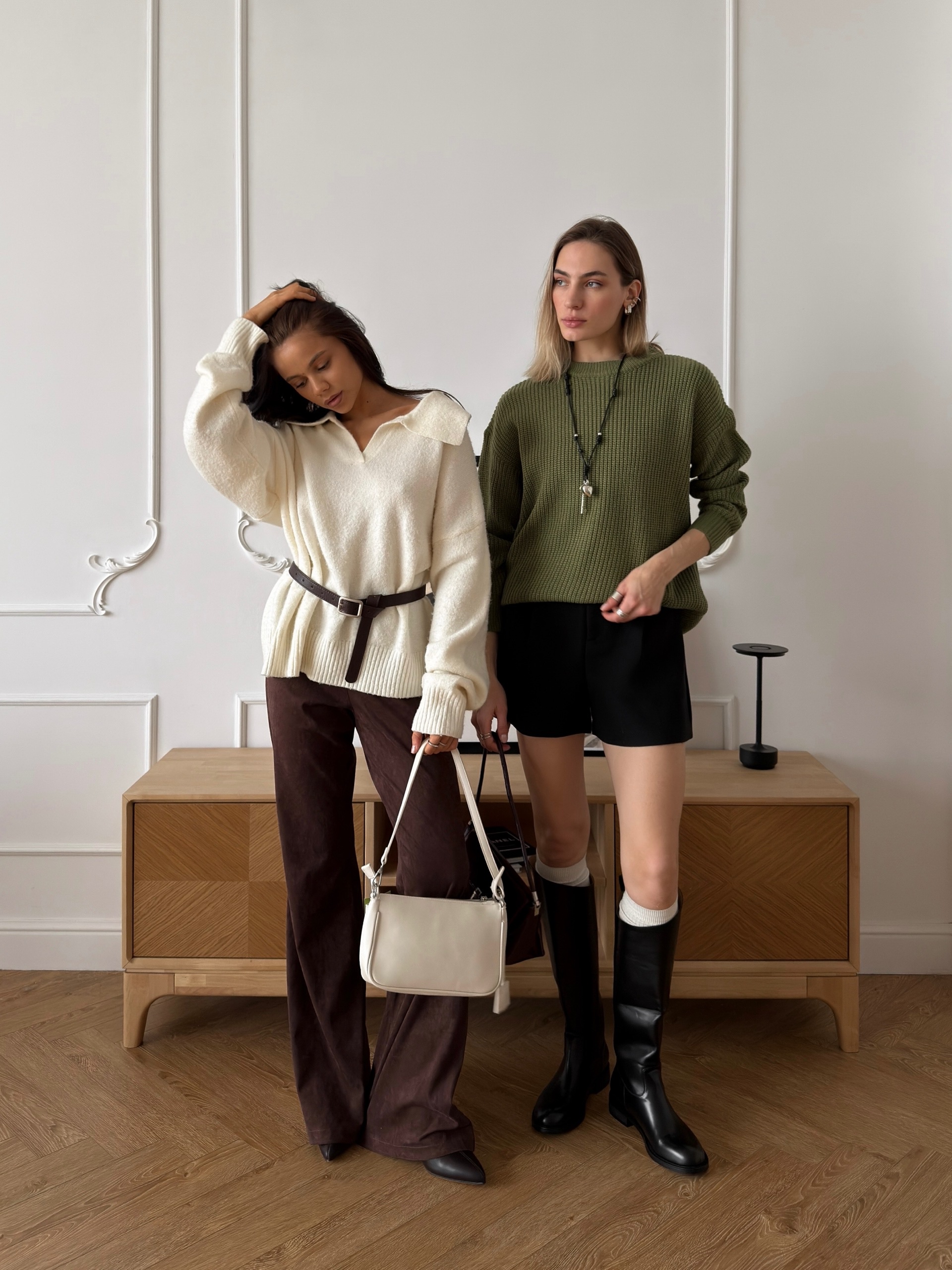 Брюки клеш ZARA молния с боку