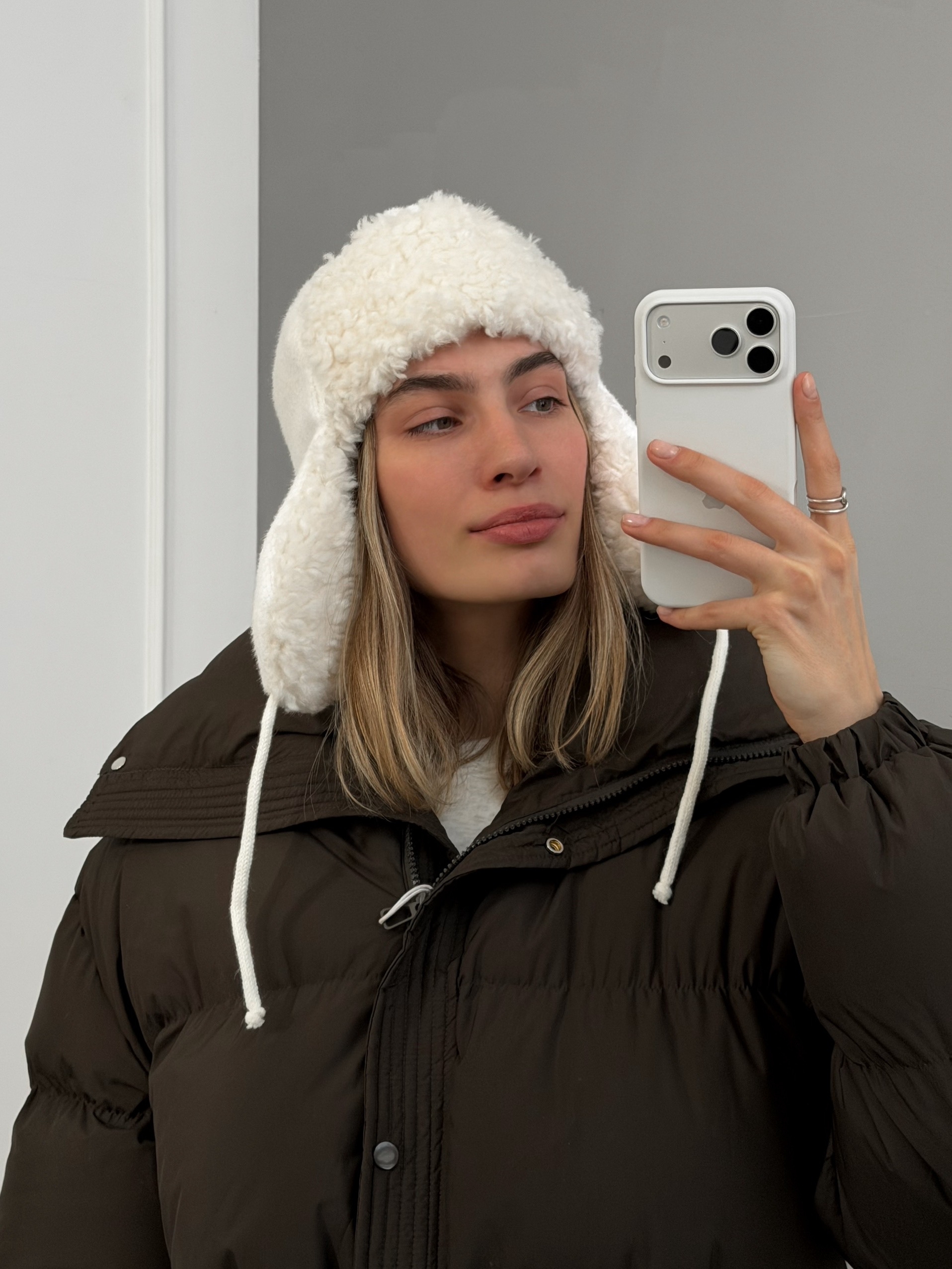 Шапка ушанка барашек 2