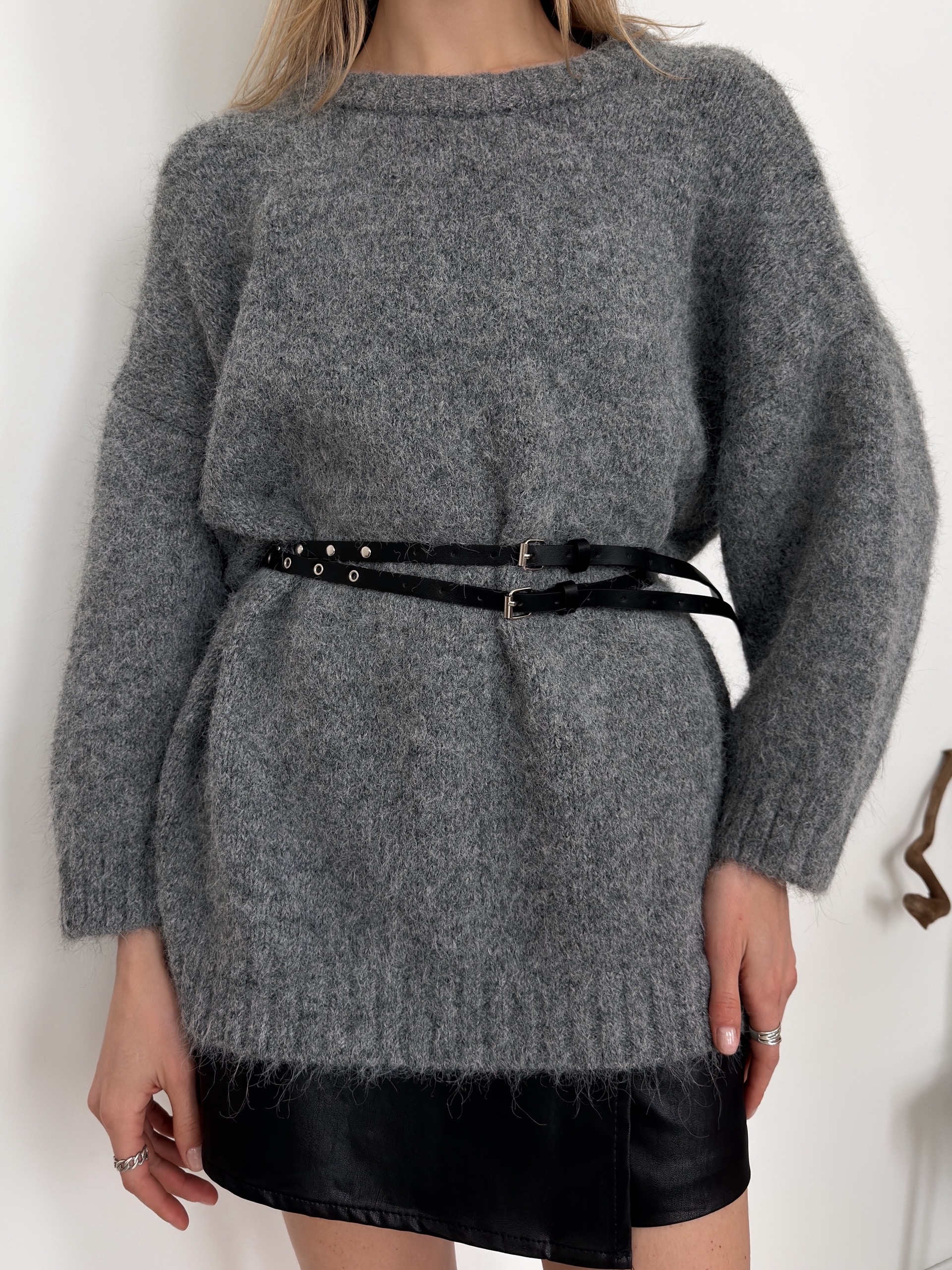 Ремень кожа двойной тонкий