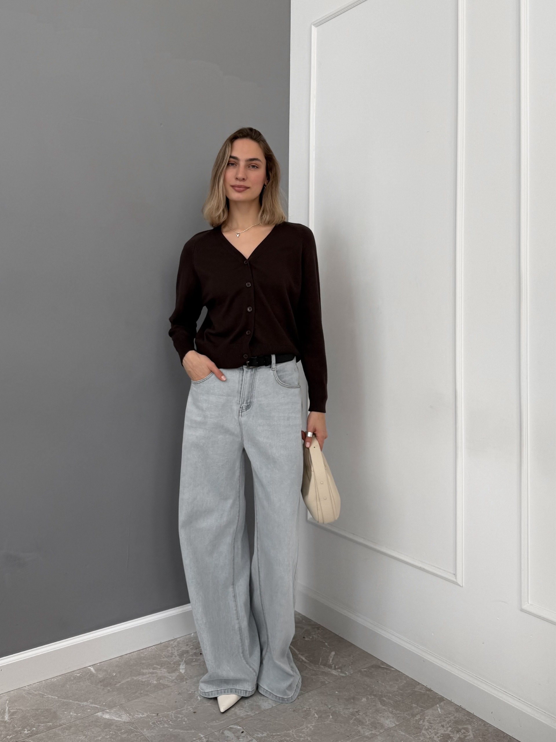Кардиган T&T Fashion Y8006 треугол вырез ворот