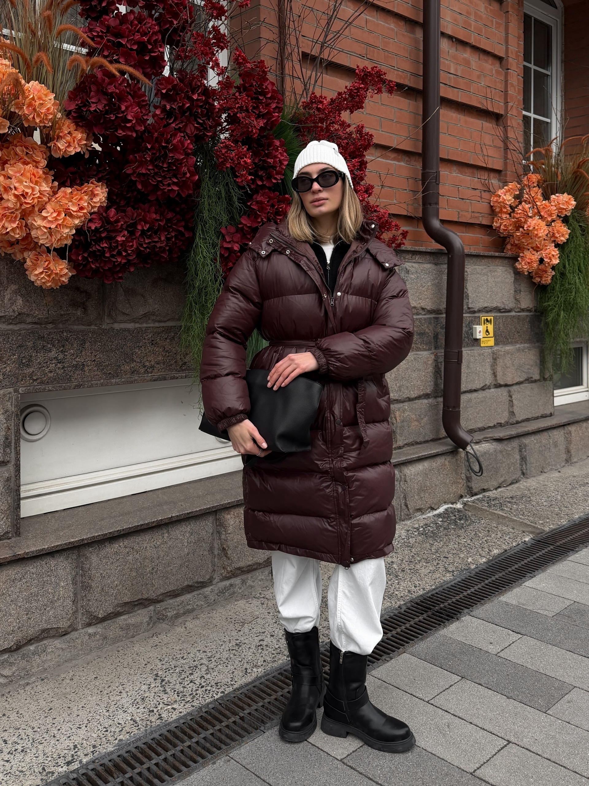 Куртка 9:30 5709 длинная глянец с капюшоном