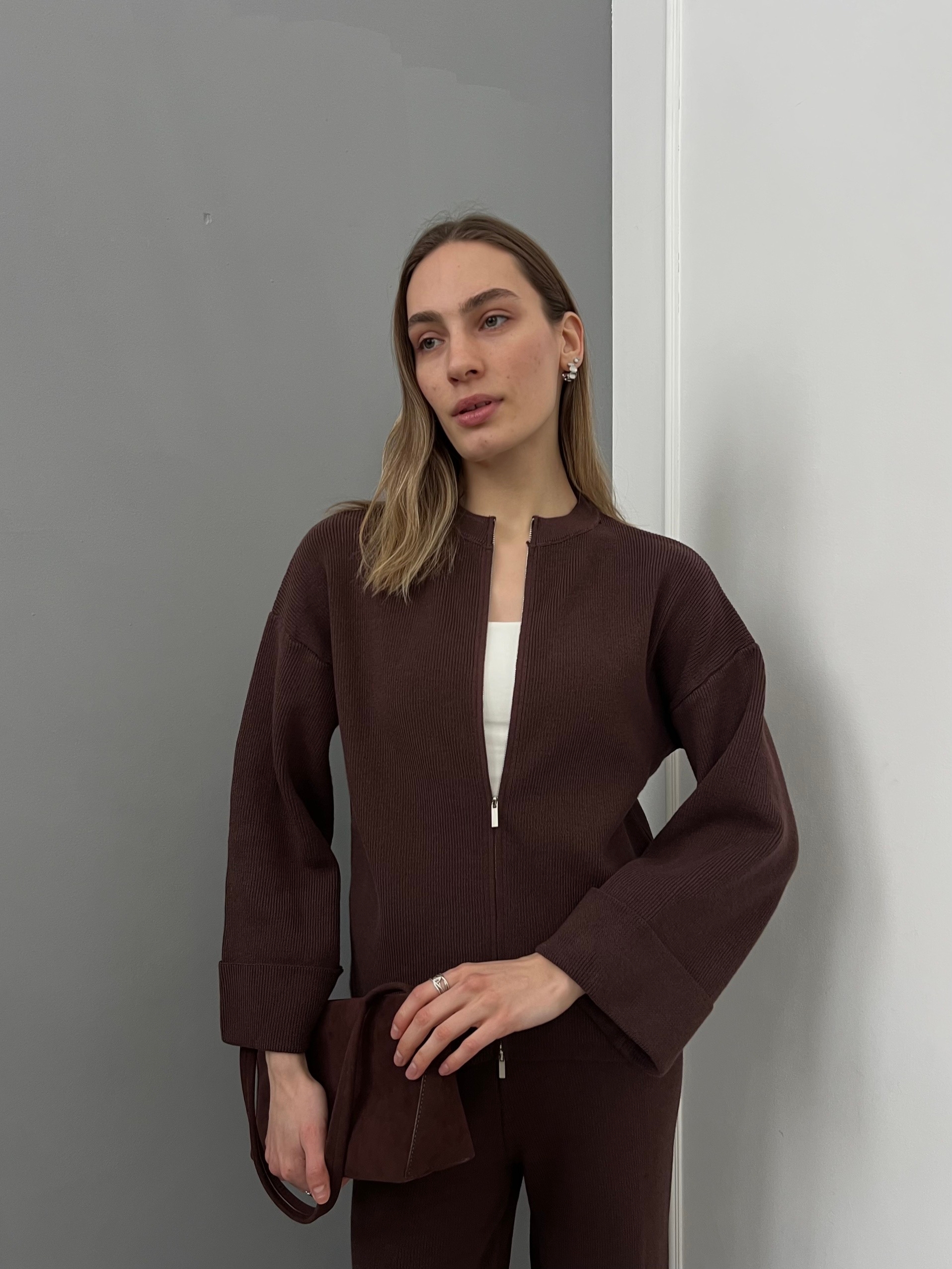 Костюм 3369 подворот на рукавах трикотаж