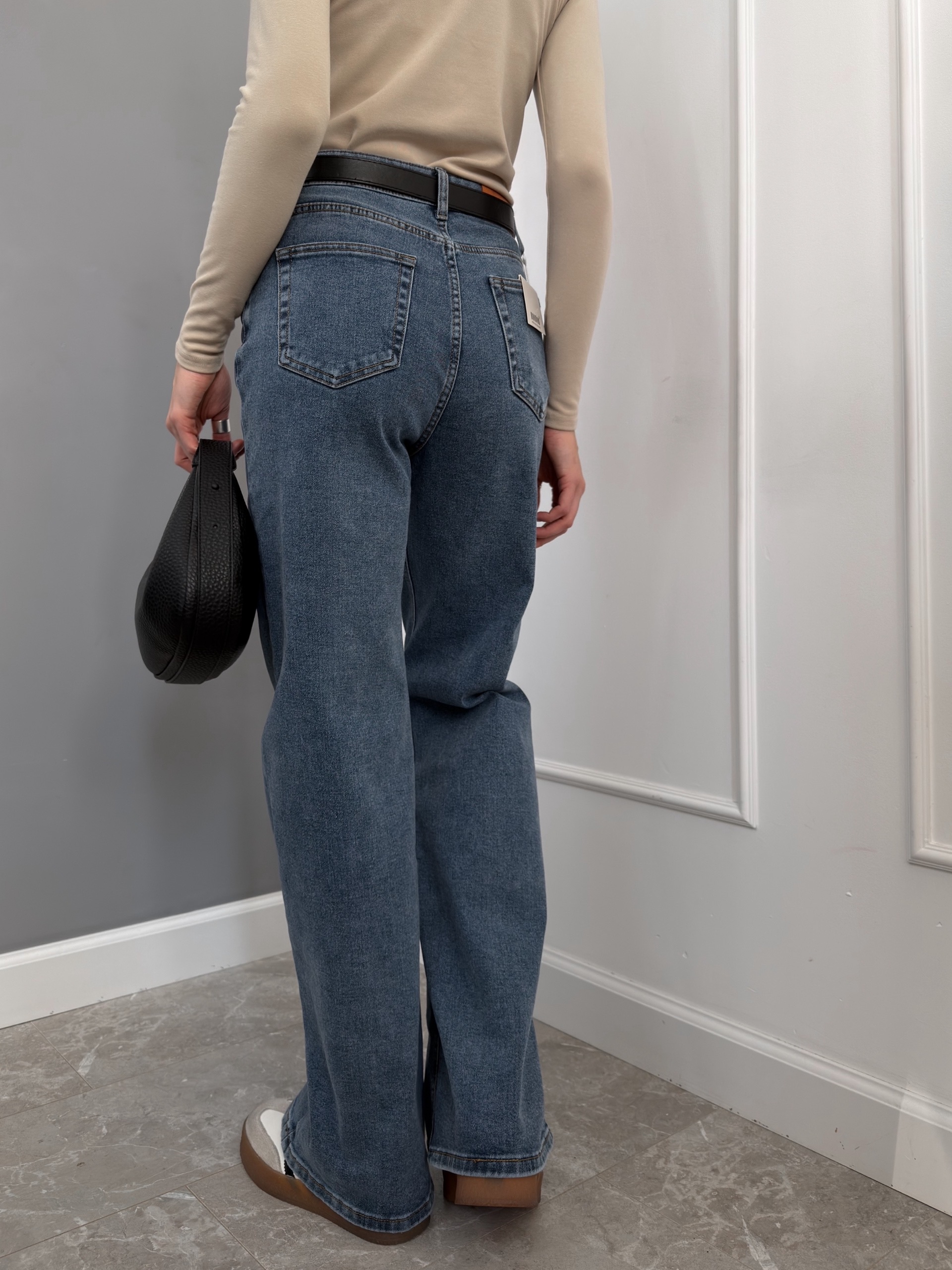 Джинсы EL5903D прямые утепленные