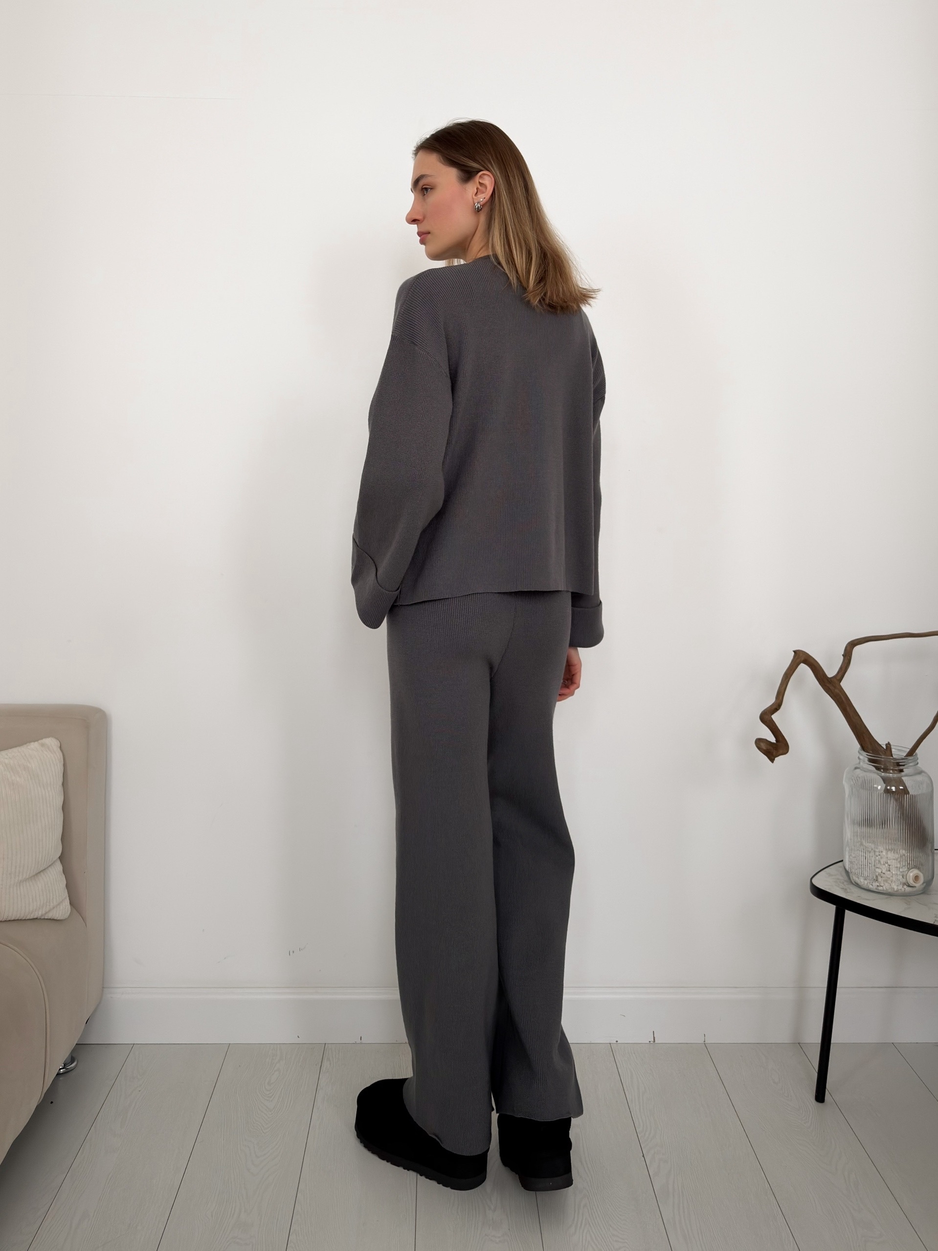 Костюм 3369 подворот на рукавах трикотаж