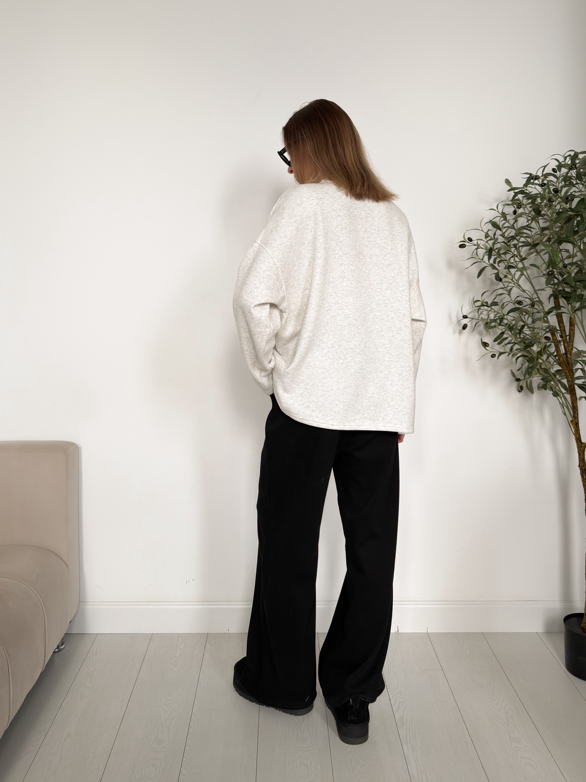 Свитшот W9510 Wintage Roses оверсайз флис