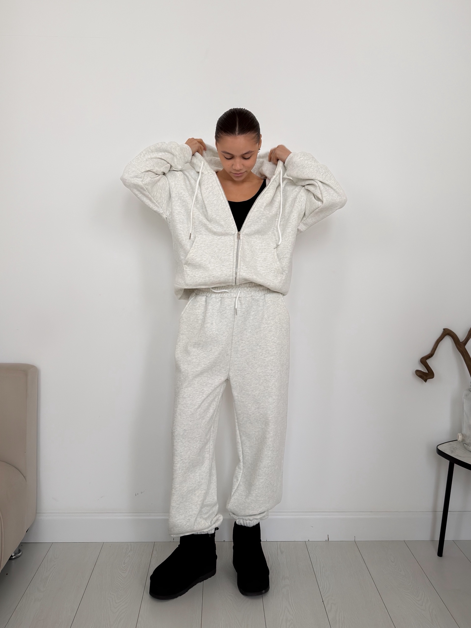 Костюм Korea 6508 худи+джогеры флис