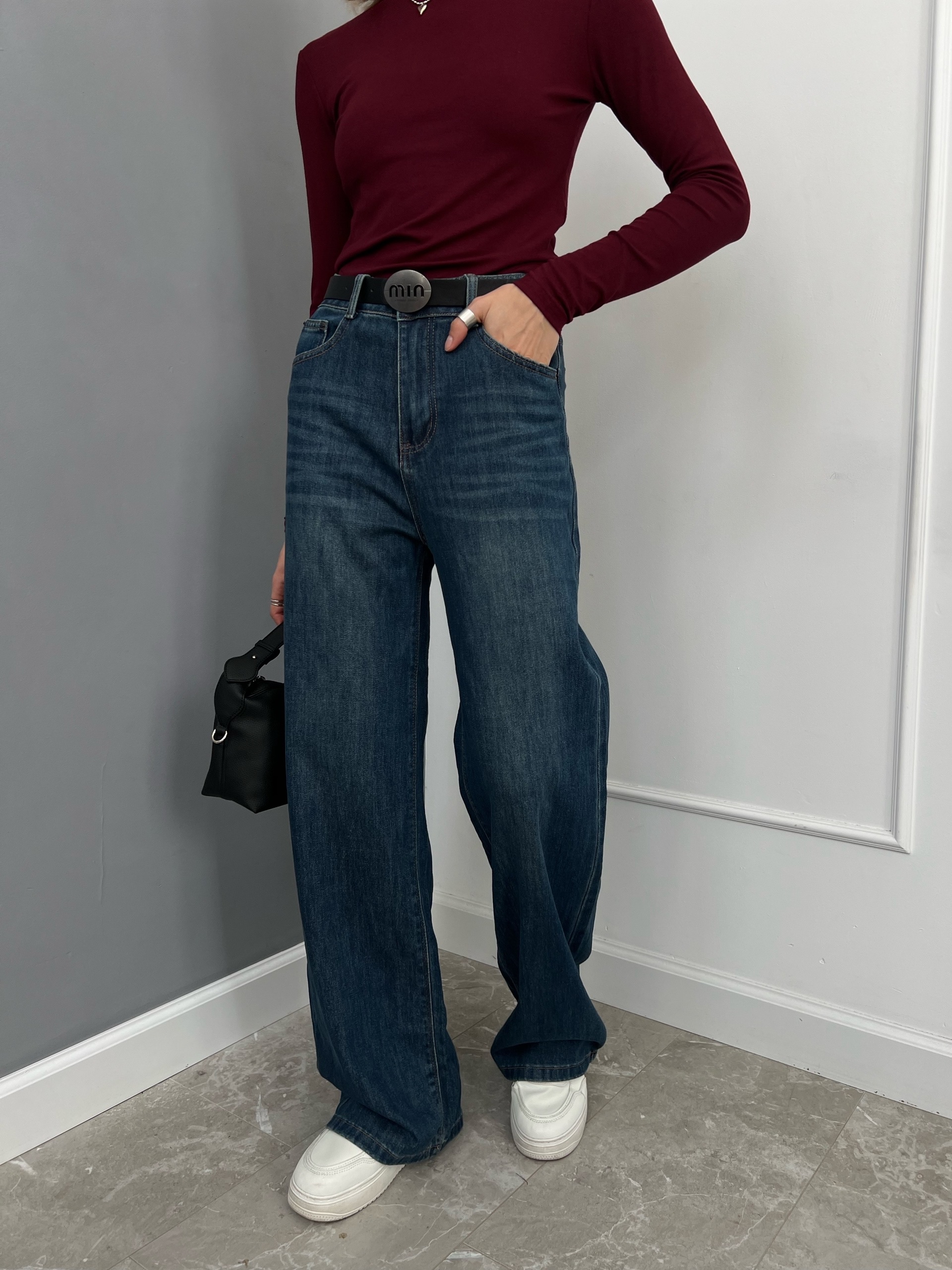 Джинсы Denim 551 прямые с ремнем пряжка min