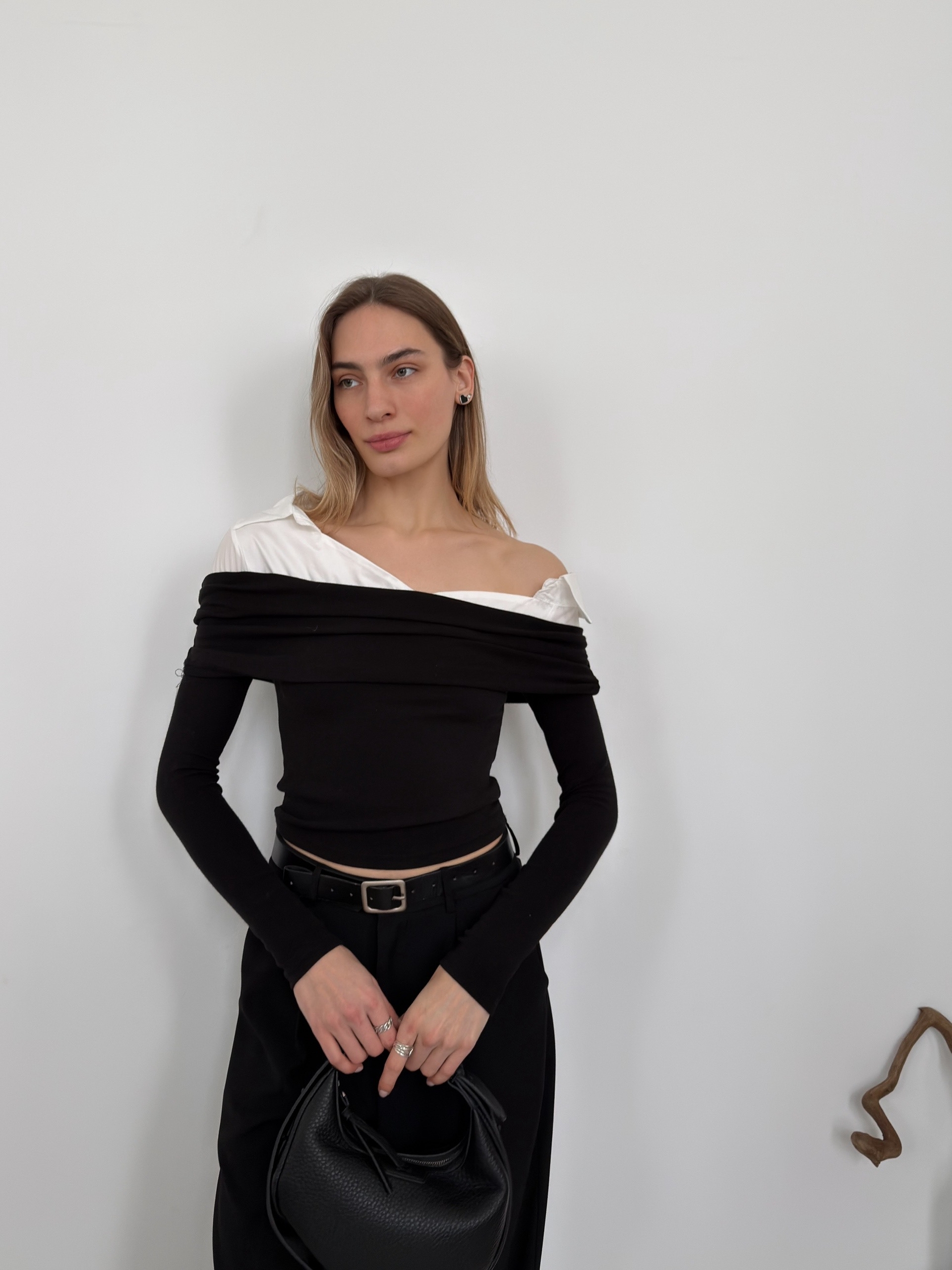 Джемпер сборка на рукавах Mitang 826