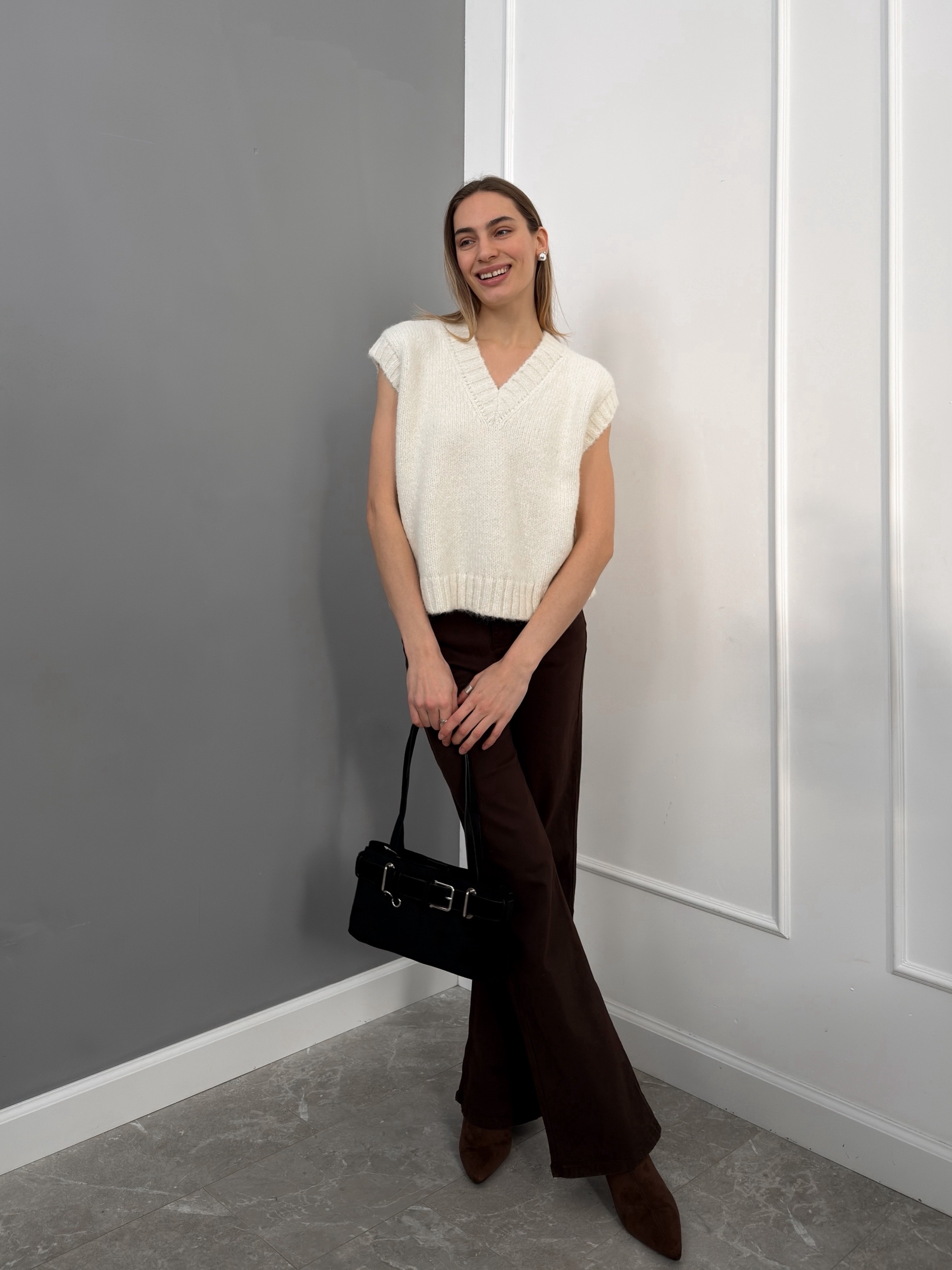 Жилетка Jiaohan М1255 крупная вязка