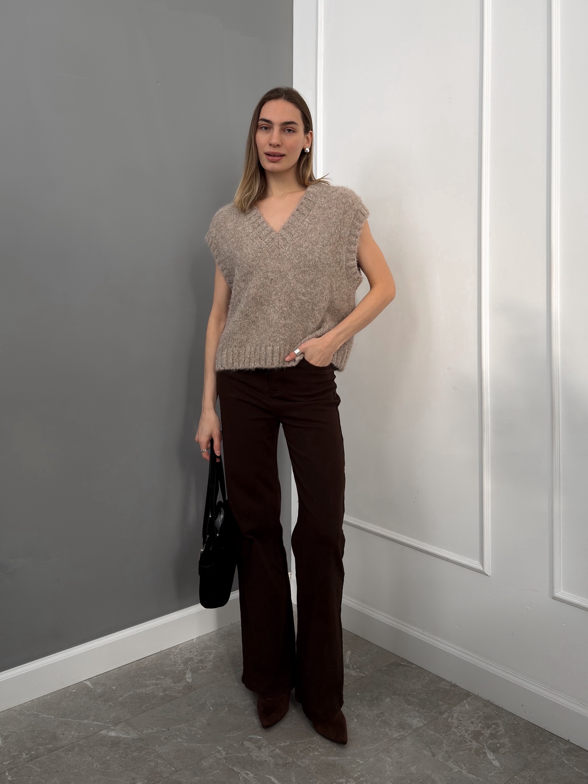 Жилетка Jiaohan М1255 крупная вязка