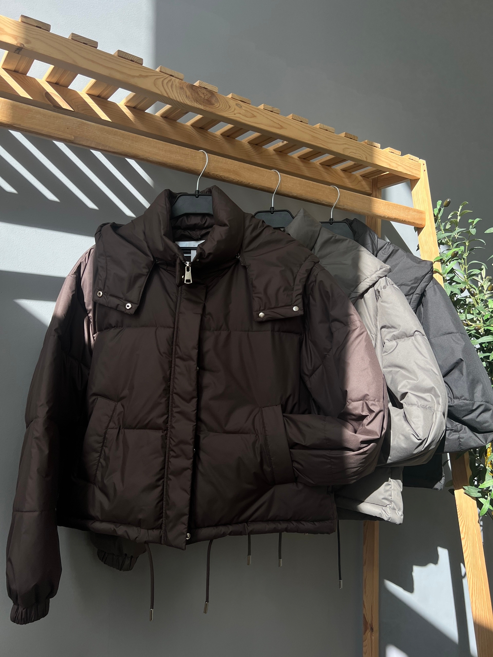 Куртка mega 2529 укороч с капюшоном