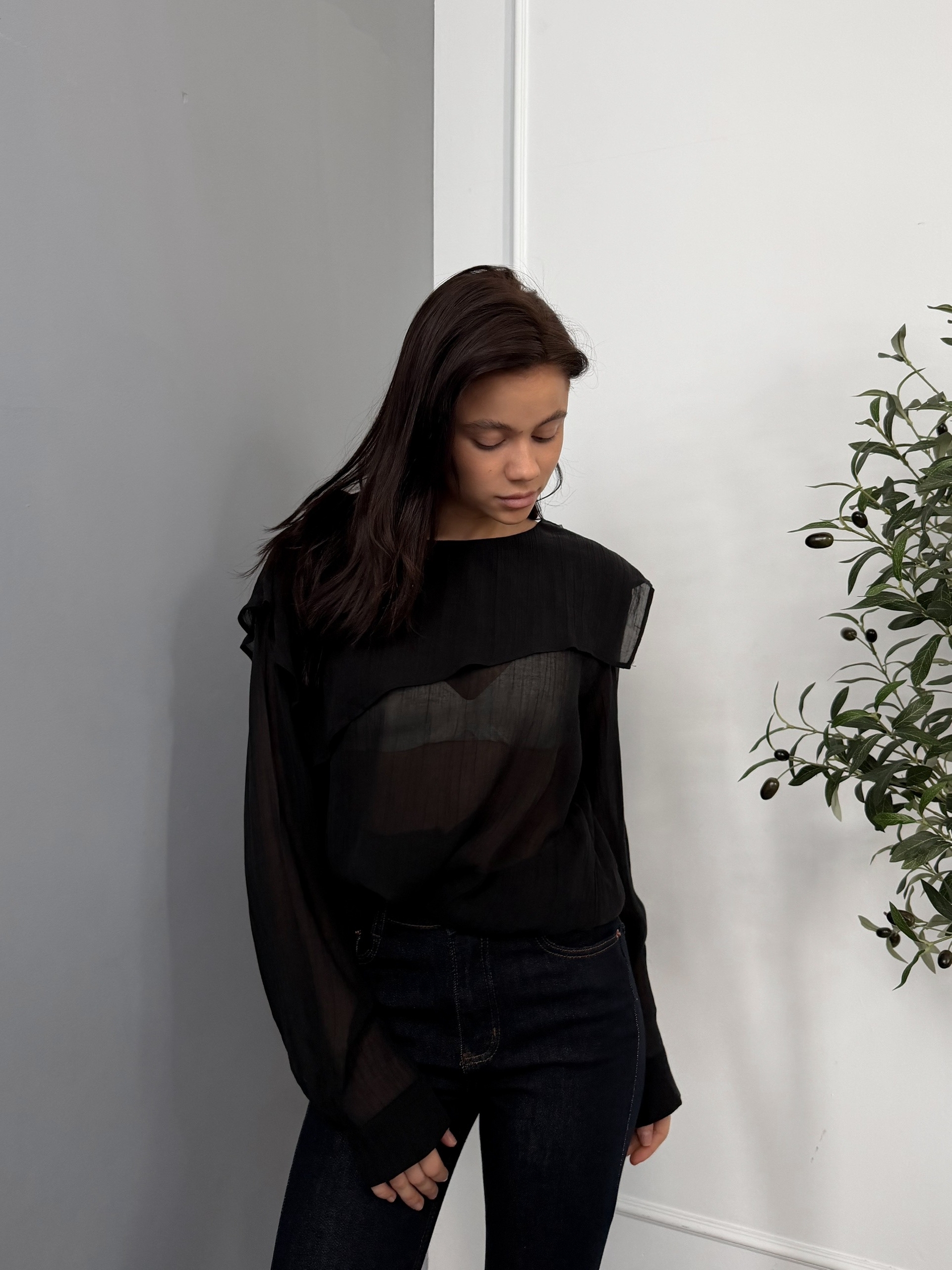 Блуза madeinost 57081 шифон