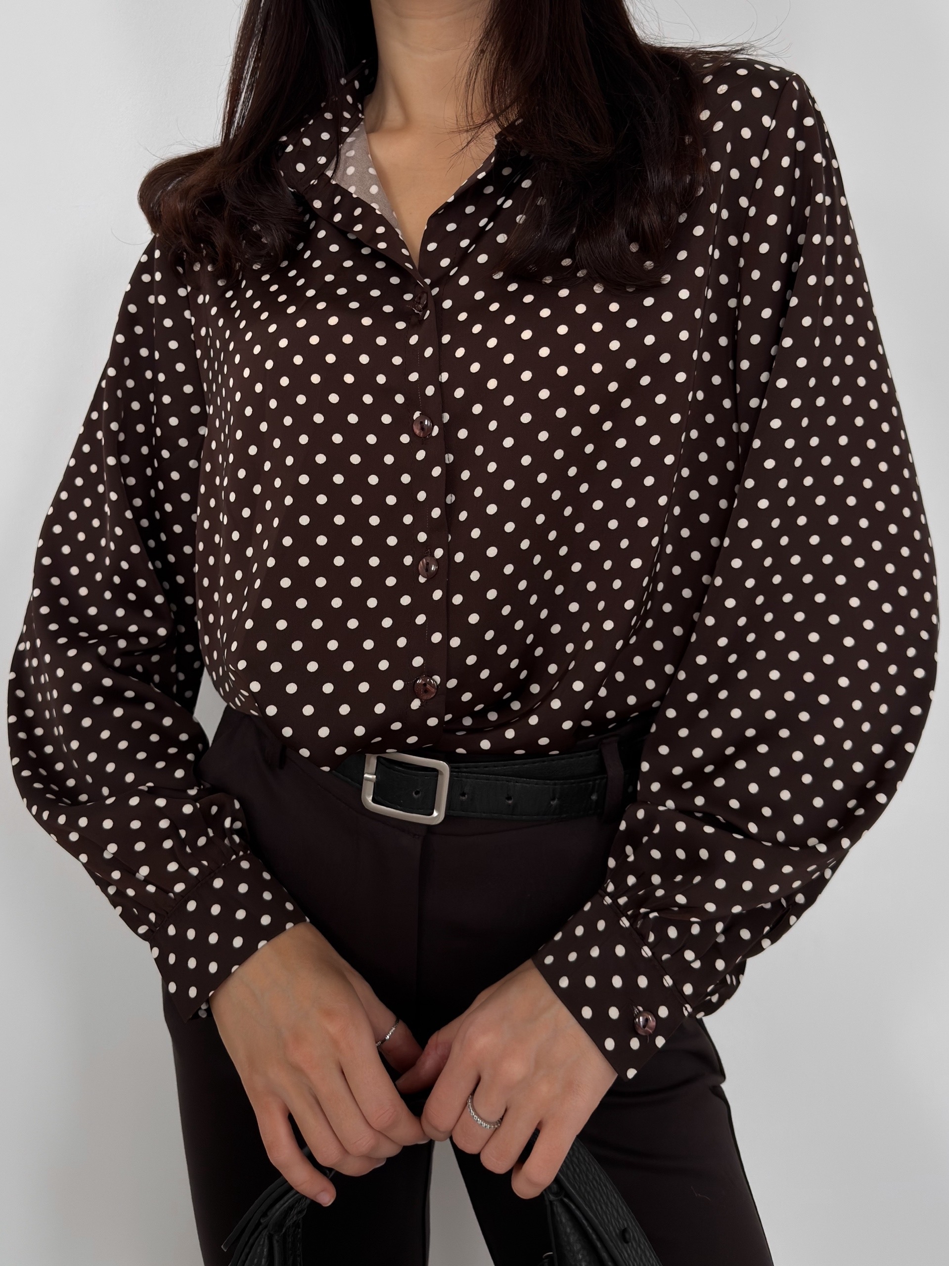 Рубашка dress code горох шелк 1010