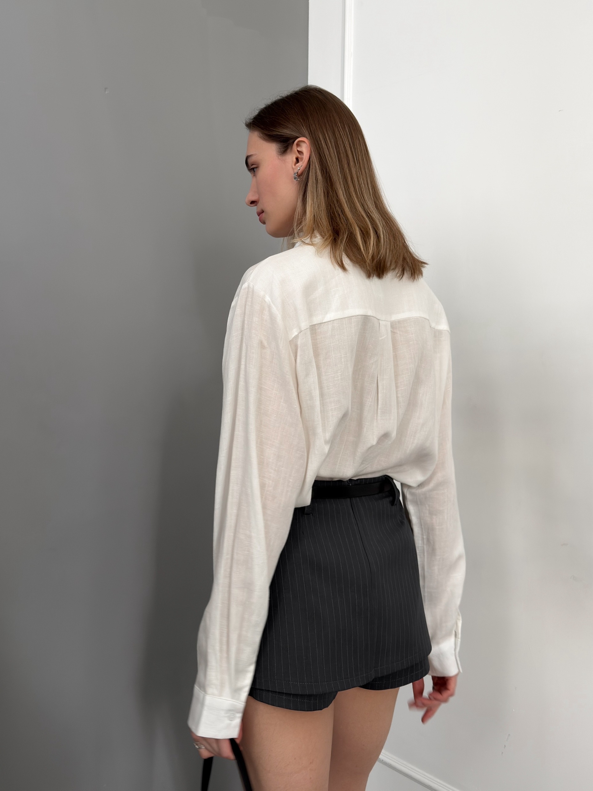 Юбка-шорты полоска мини 8867