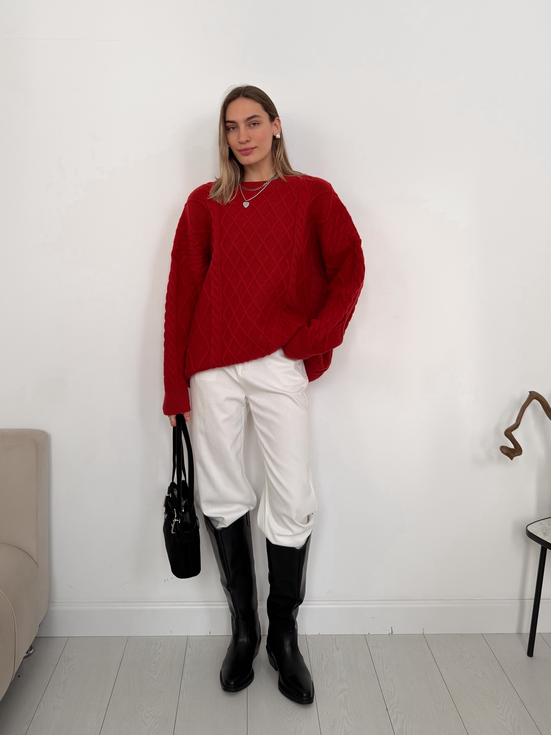 Свитер China 12680 оверсайз узор