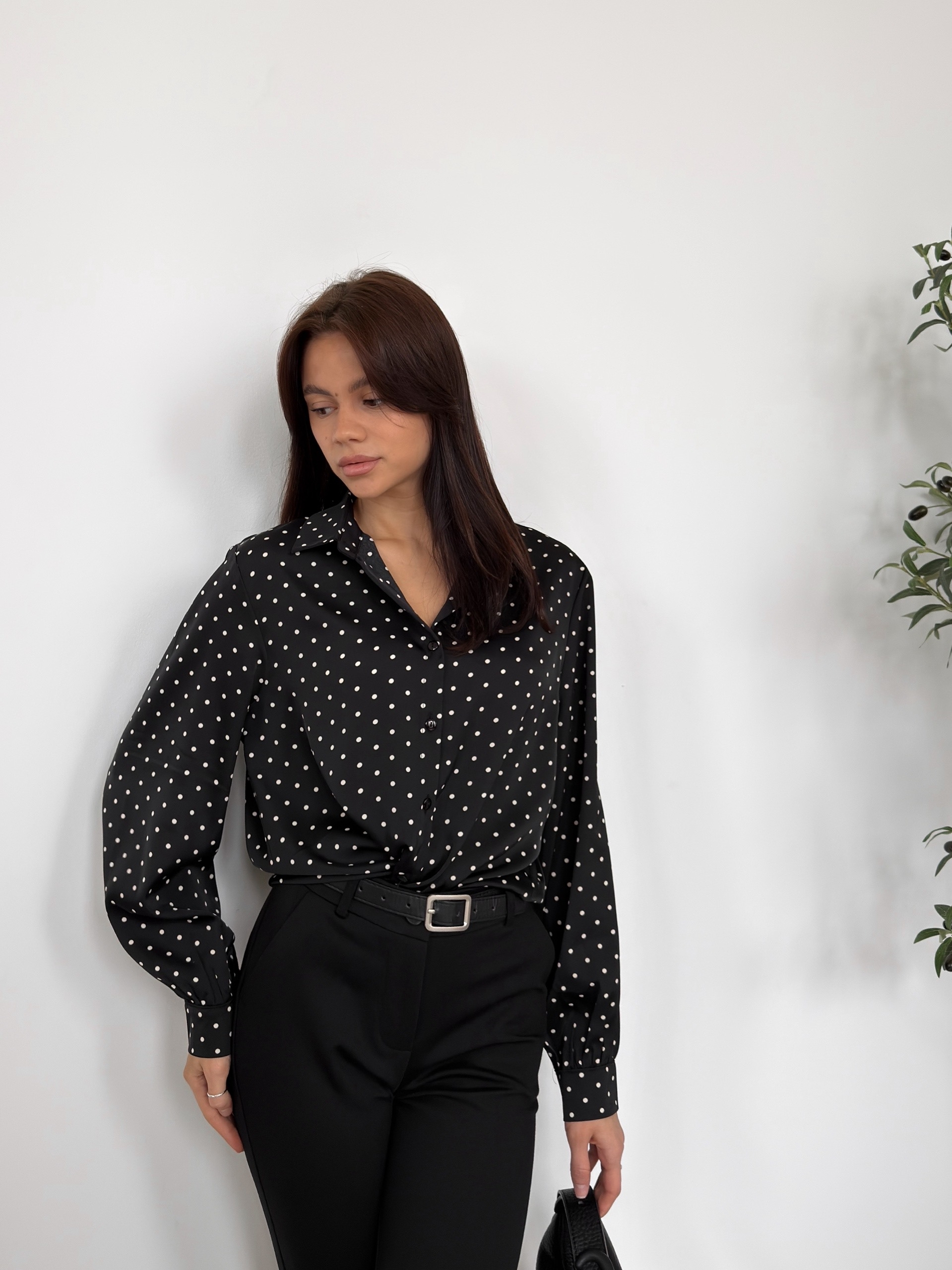 Рубашка dress code горох шелк 1010