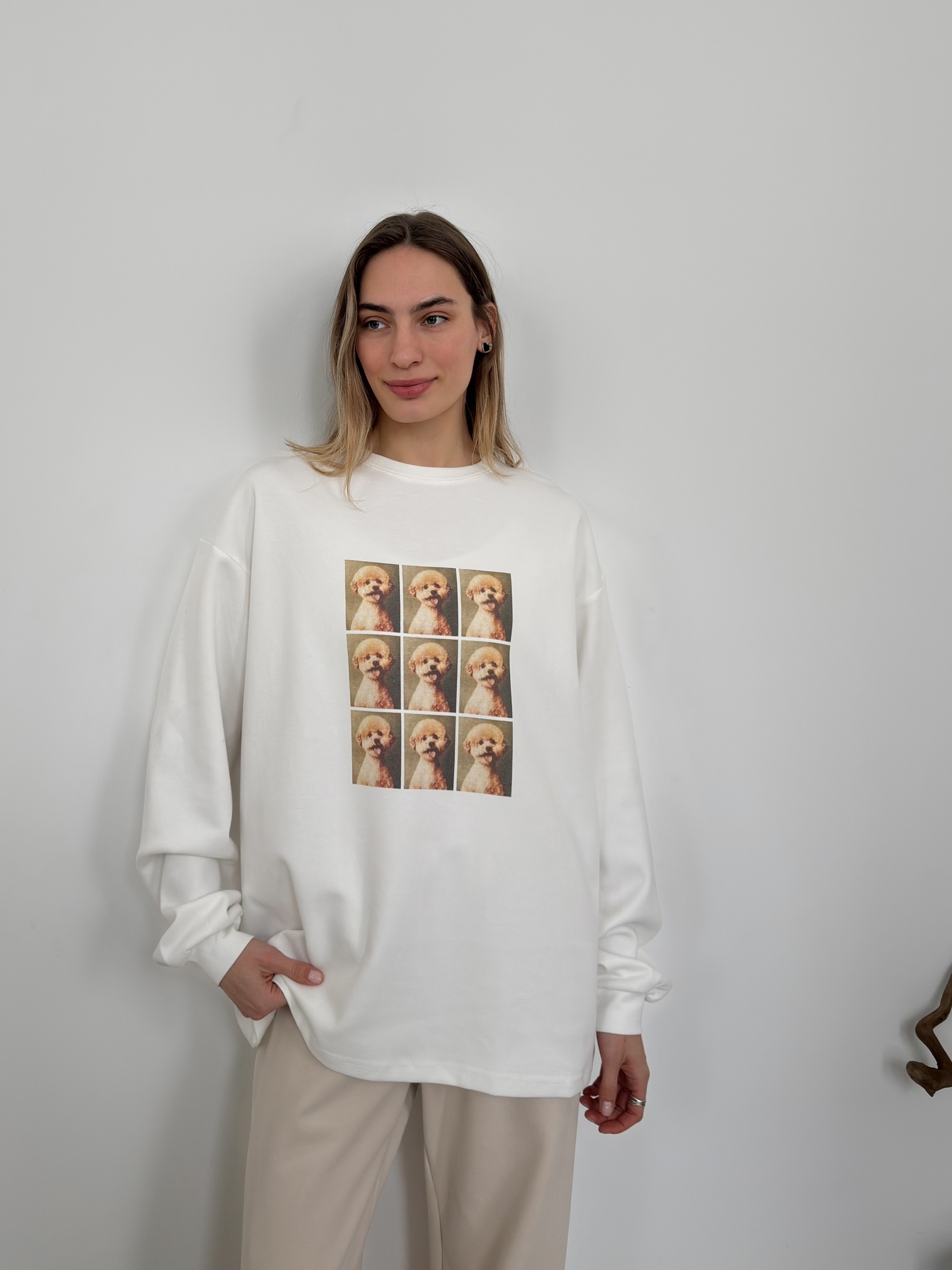 Лонгслив 13785 портрет собаки