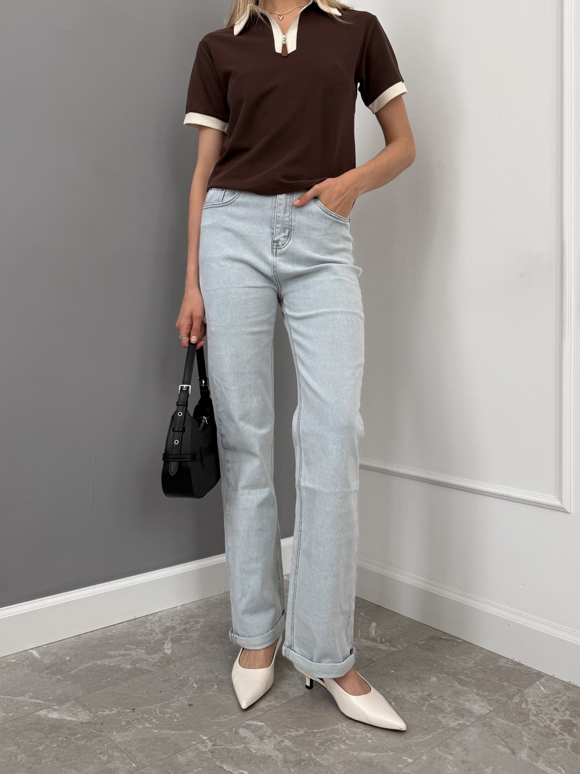 Джинсы Praisejeans G7027A с подворотом