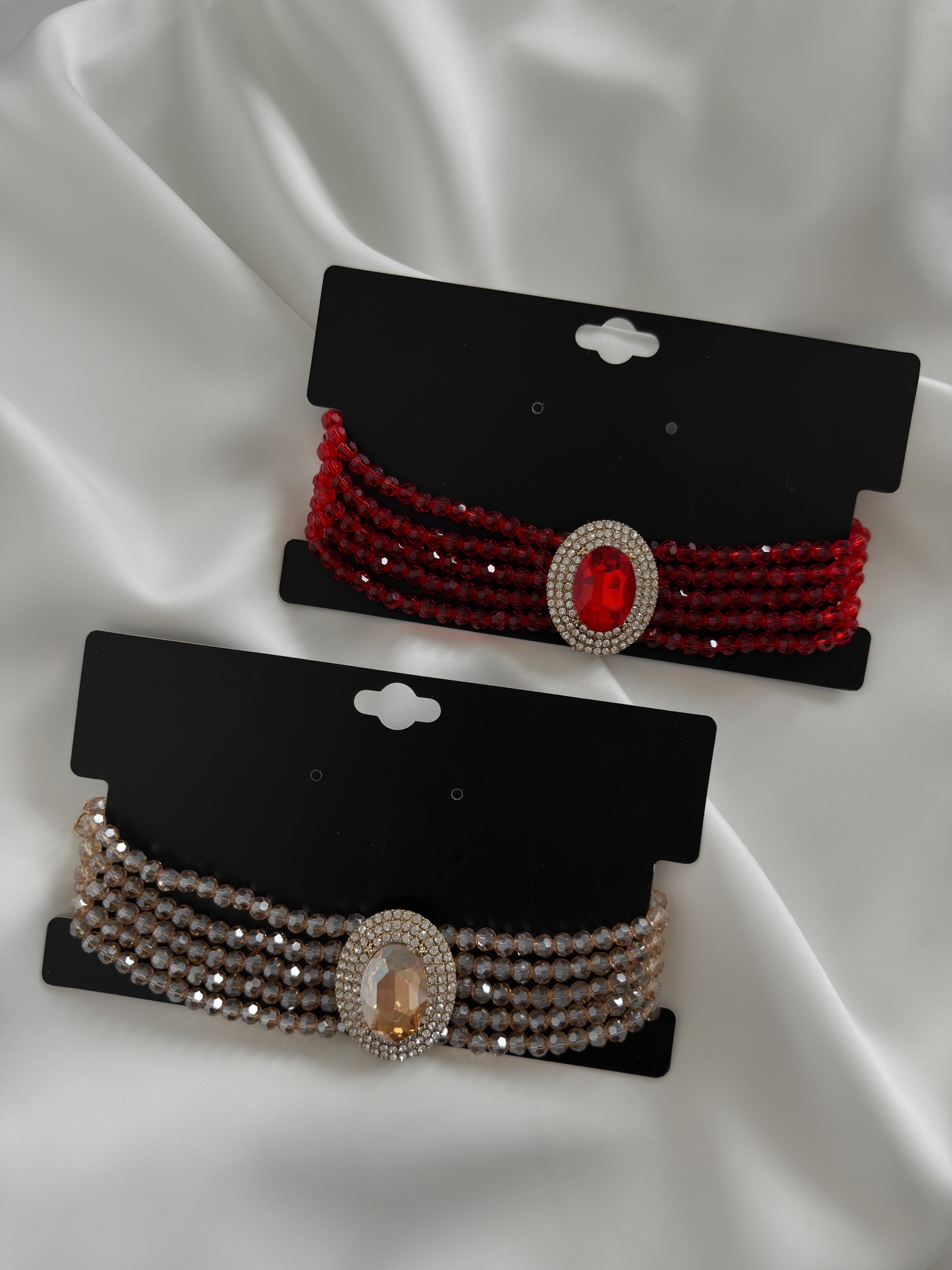 Чокер крупный камень в стразах