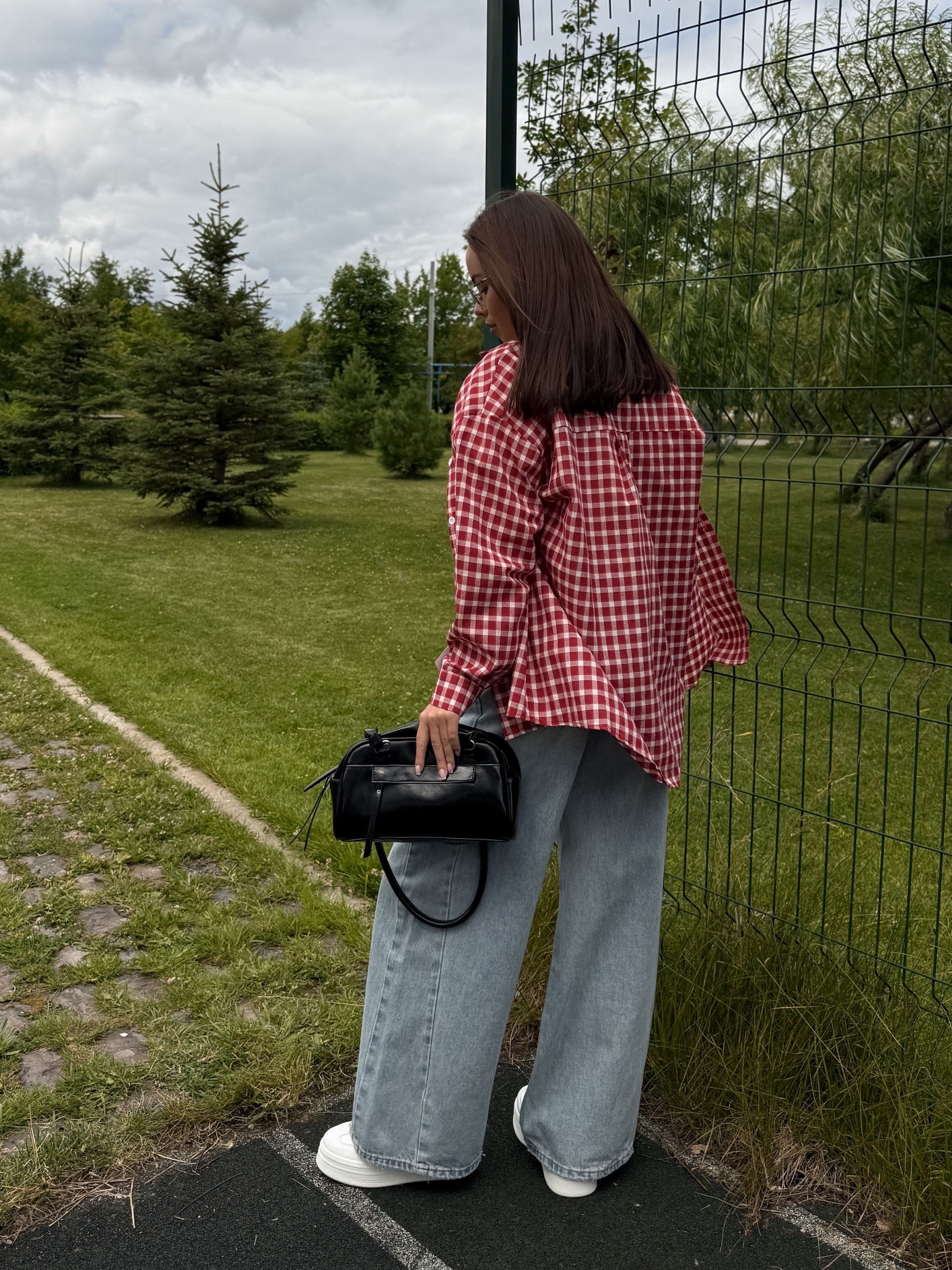 Рубашка клетка 3305 manjian