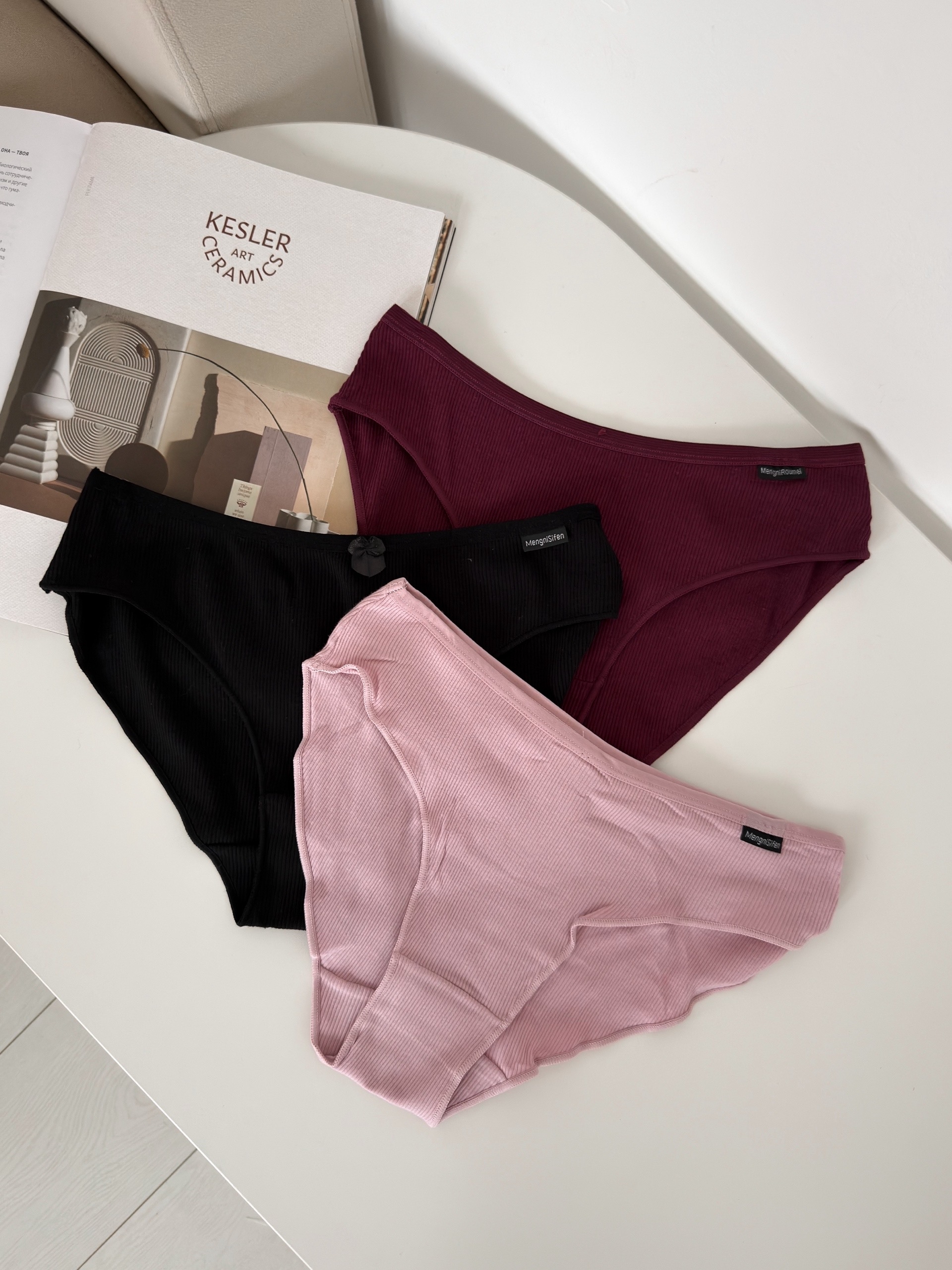 Трусы Mengni Sifen 8879 базовые рубчик