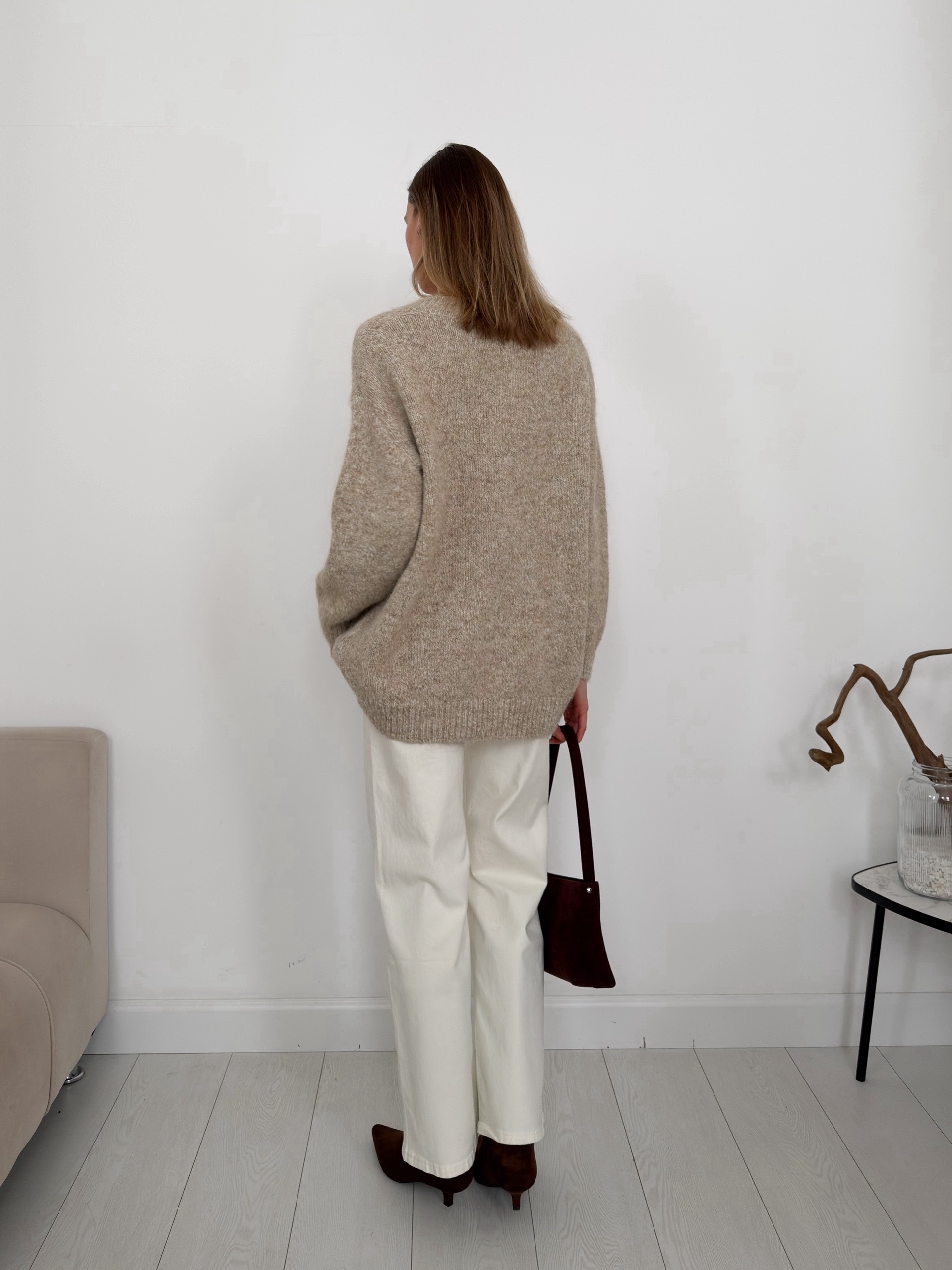 Свитер 1065-55 крапинка+шарф