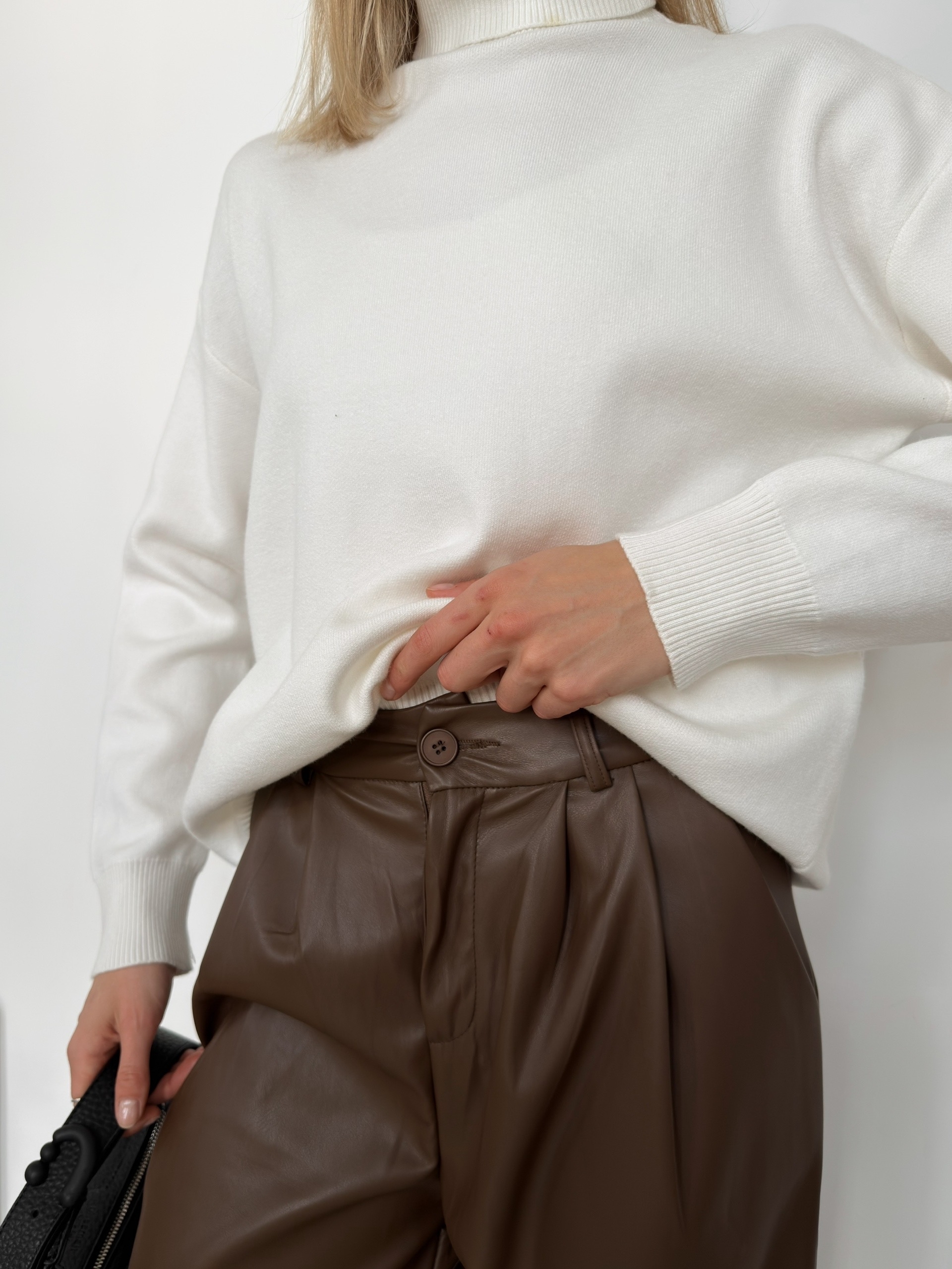 Брюки Classic fashion 2577 прямые кожа