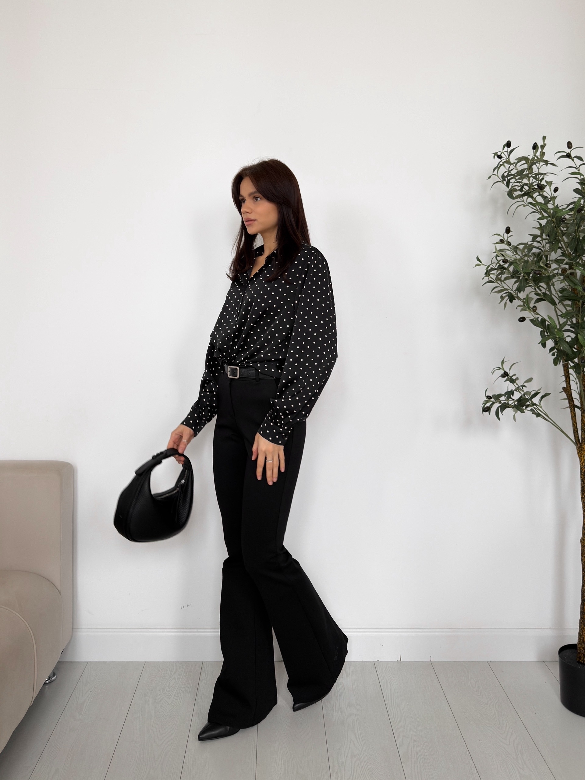 Рубашка dress code горох шелк 1010