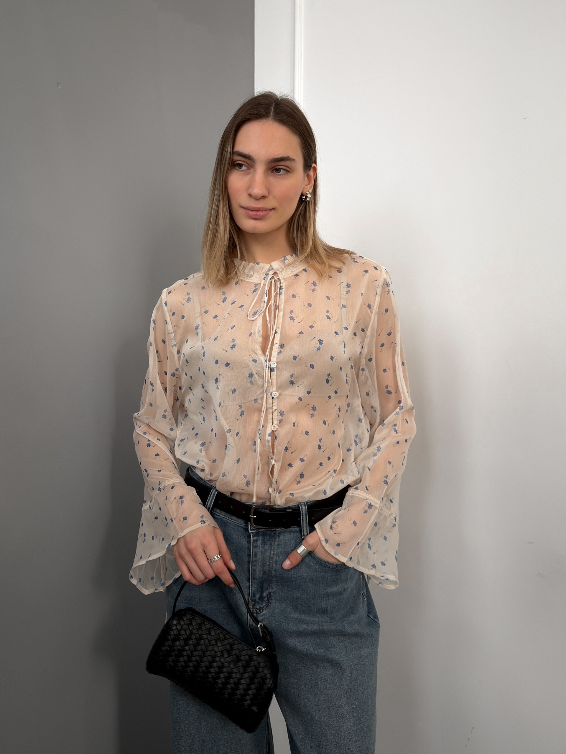 Блуза шифон цветочный принт Trust 7086
