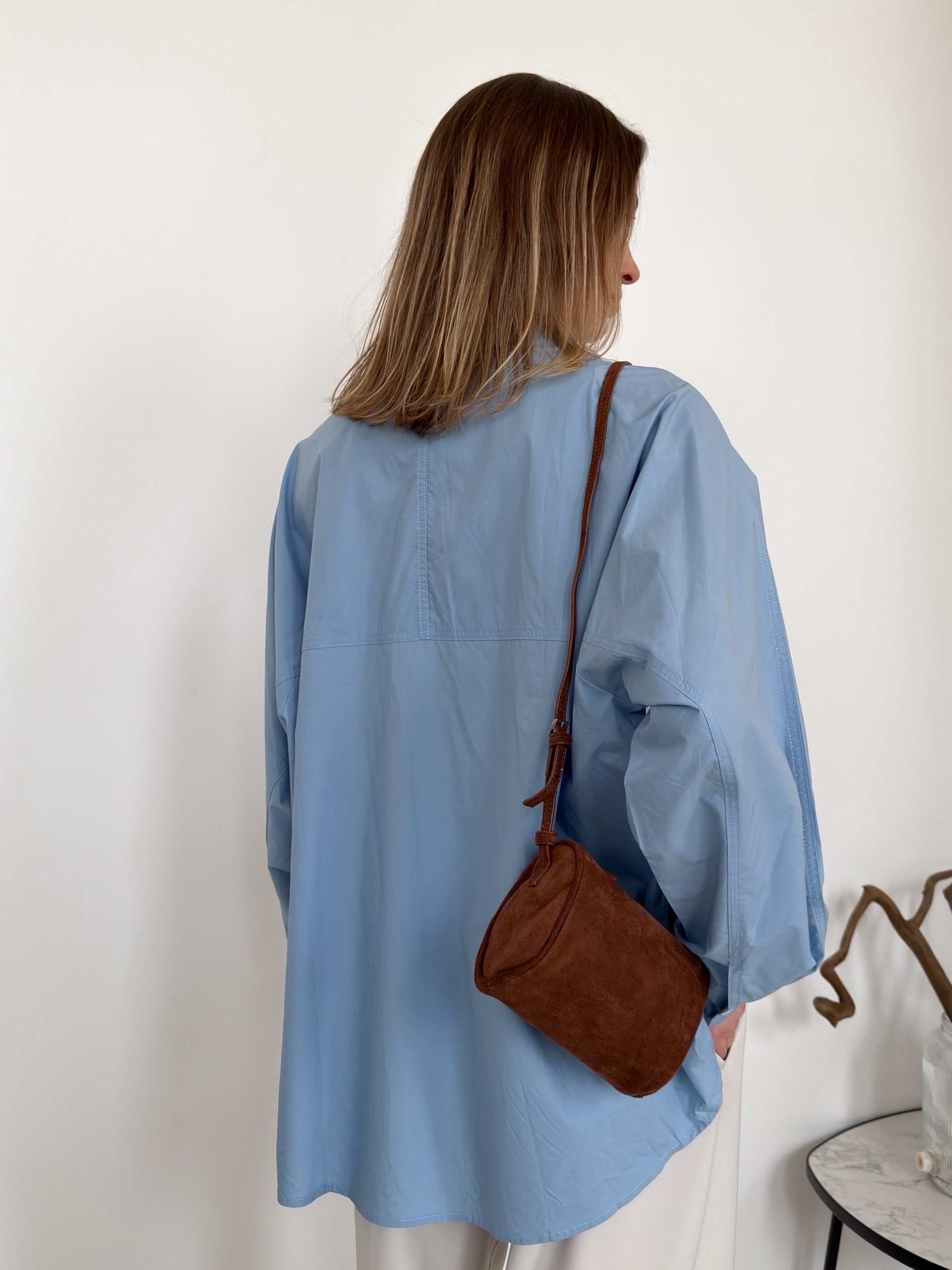 Сумка замша бочонок U862