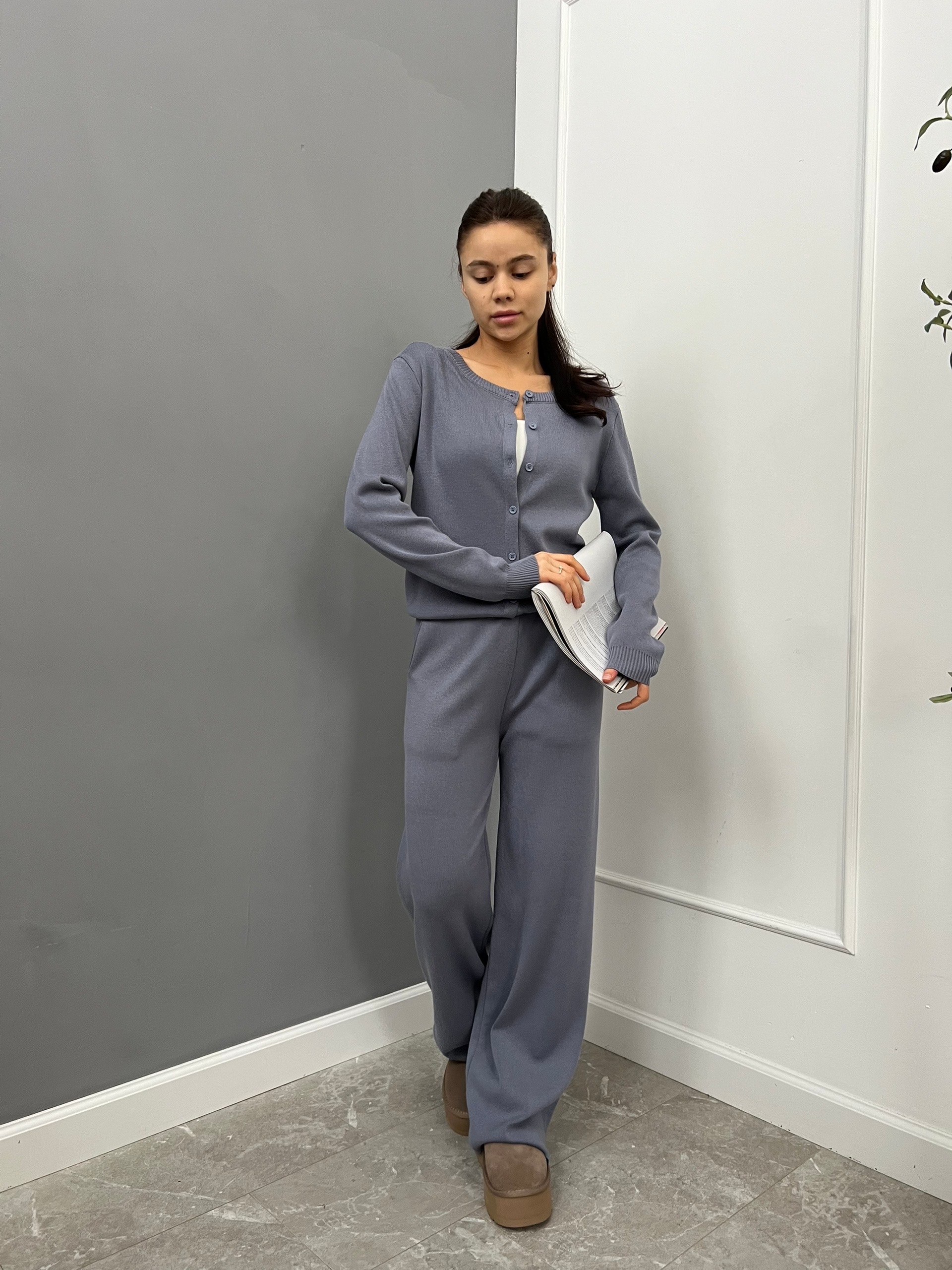 Костюм трикотаж 9042 джемпер на пуговках