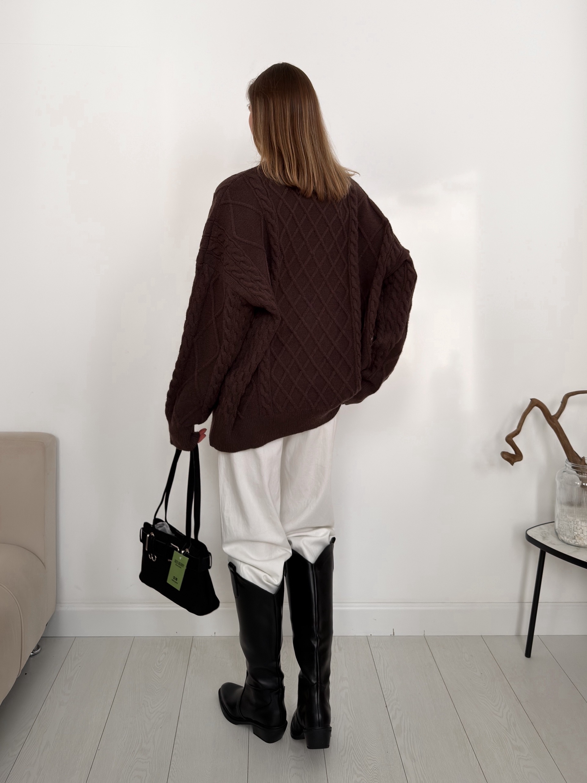 Свитер China 12680 оверсайз узор