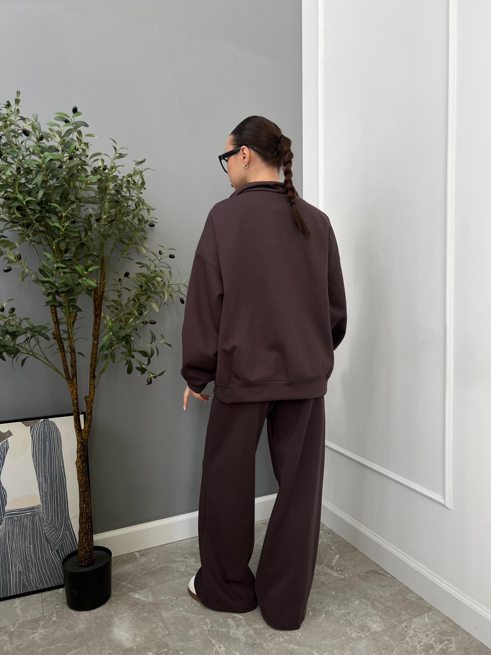 Костюм W9452 свитшот на замке+джоггеры