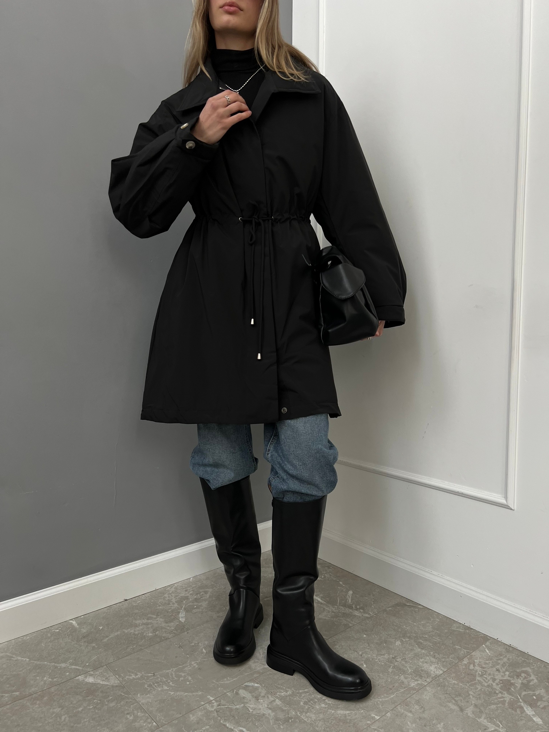 Куртка 33 Code 9120 средняя длина затяжка на талии