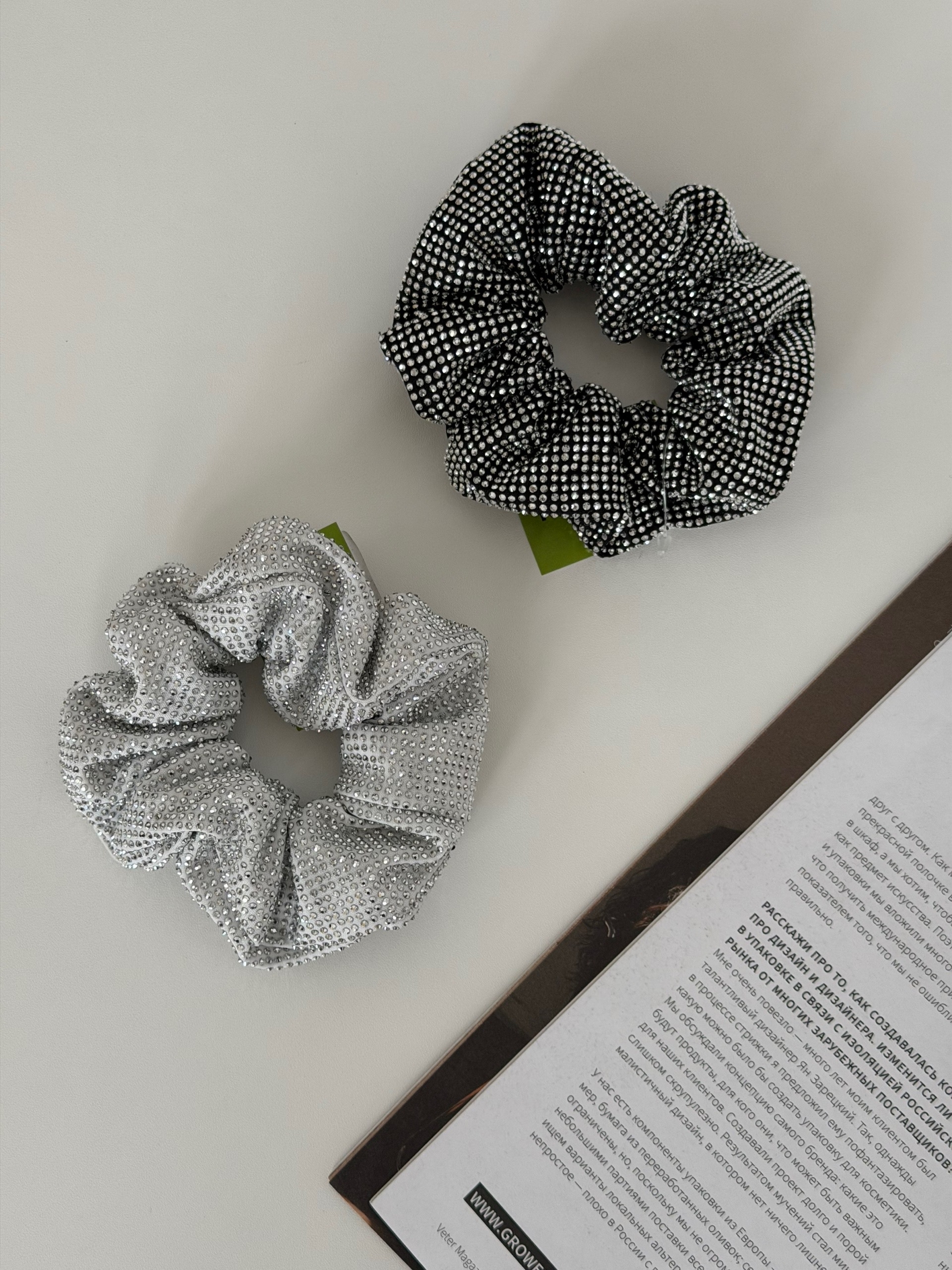 Резинка для волос стразы крупная