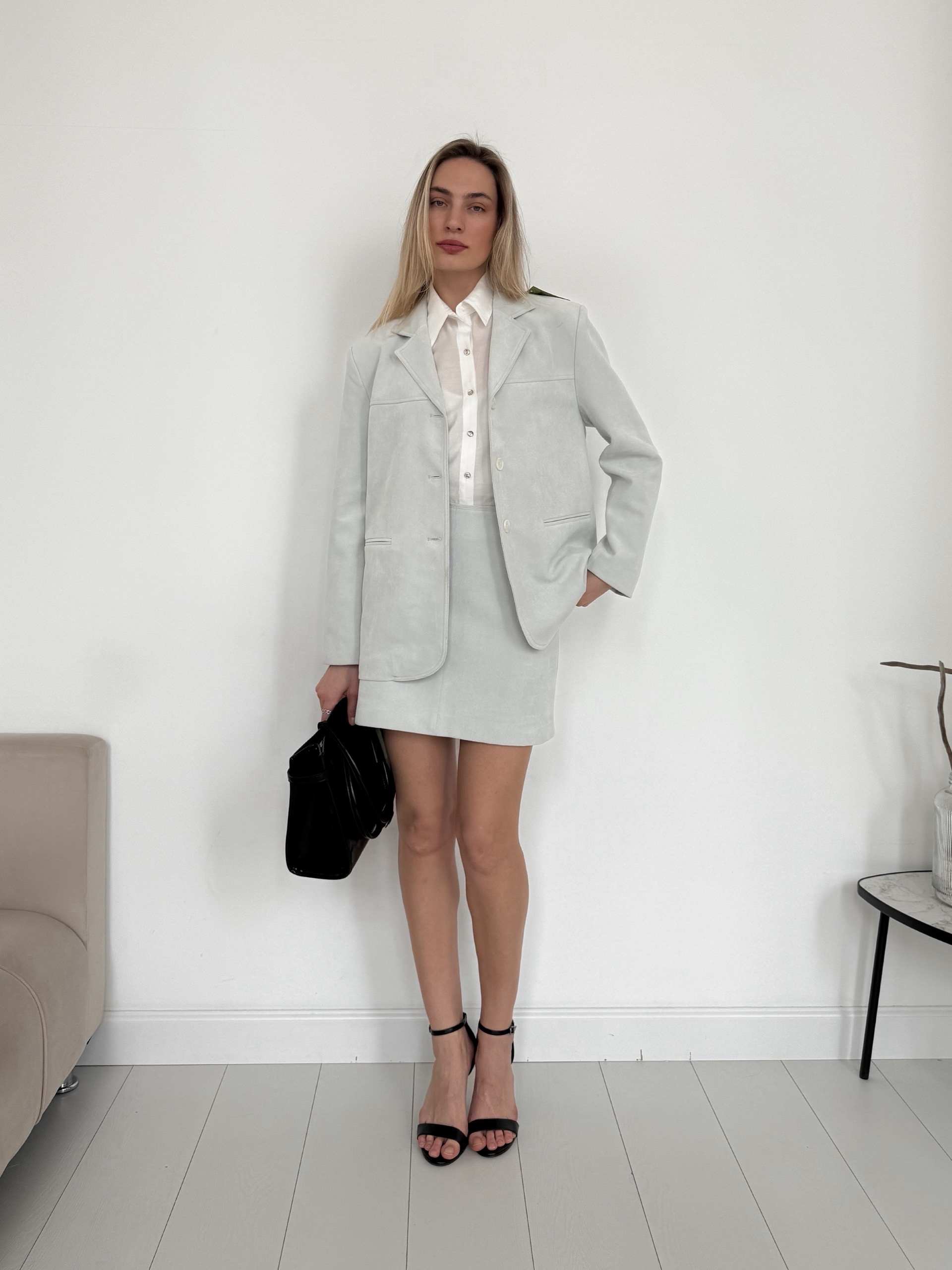 Костюм Fashion замша жакет+юбка мини