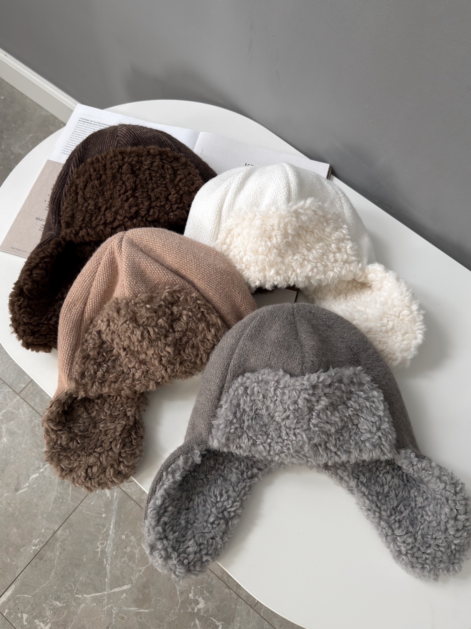 Шапка ушанка барашек 2