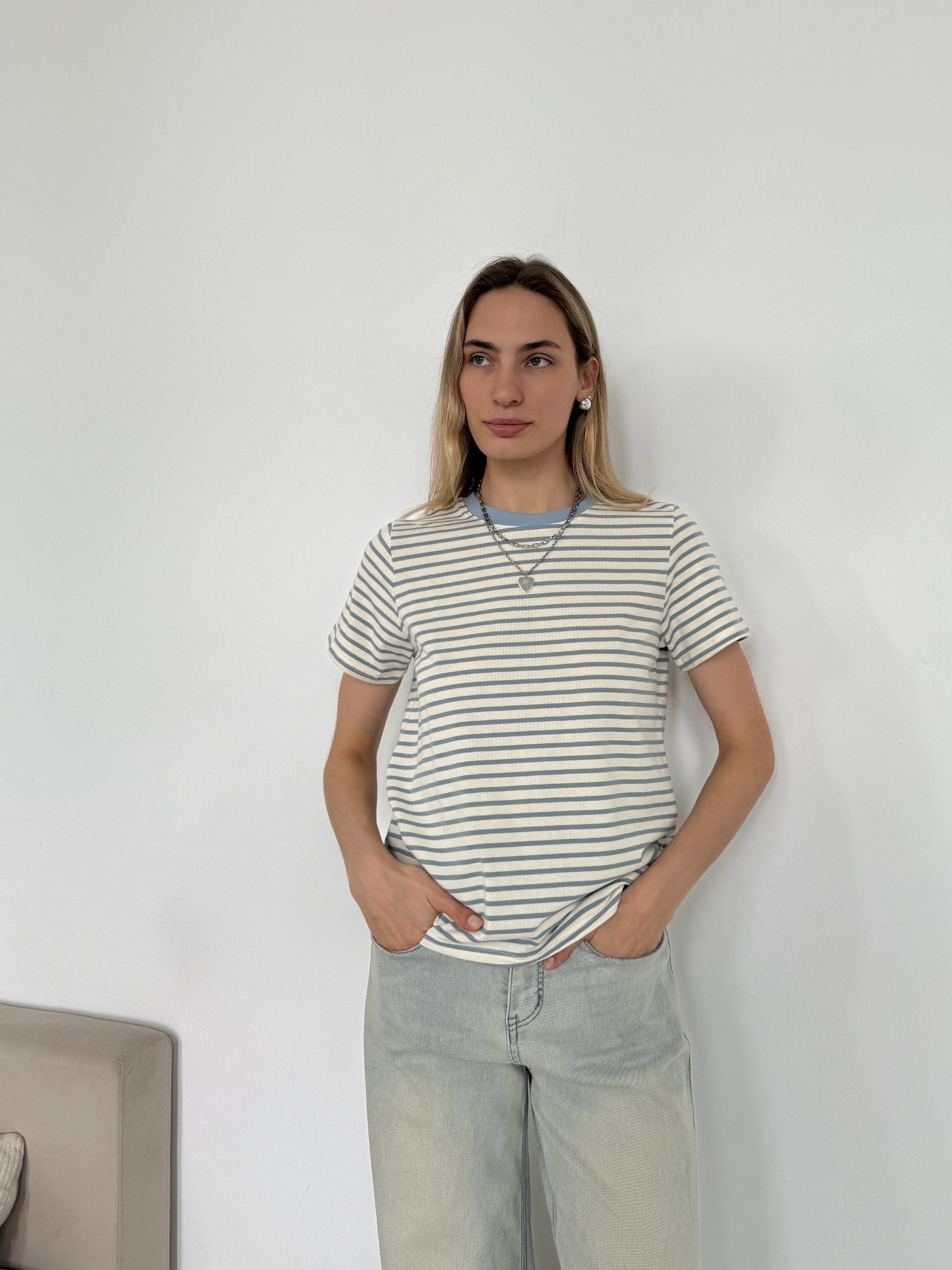Футболка A.Studio 8355 в полоску