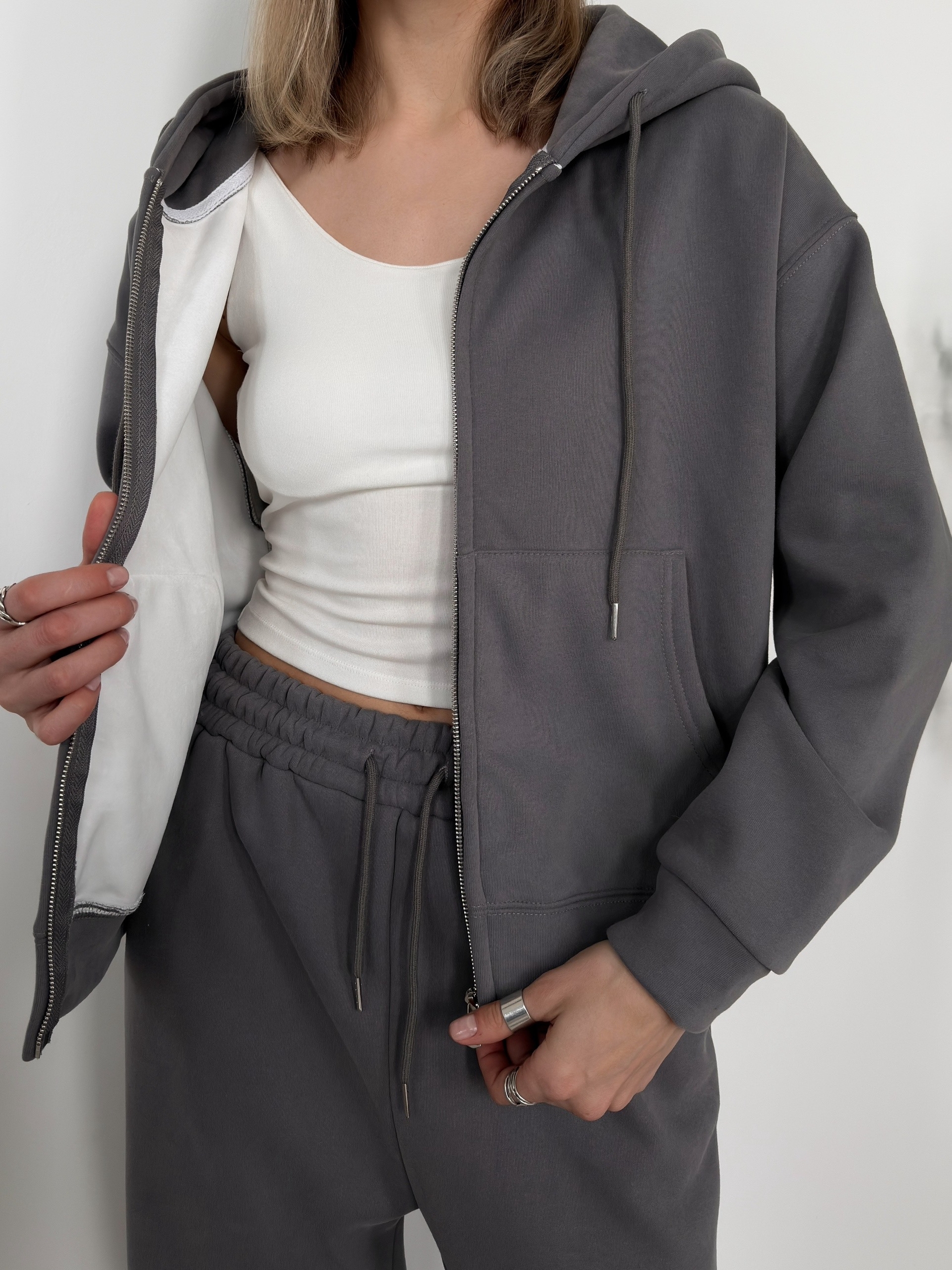 Костюм Korea 6508 худи+джогеры флис