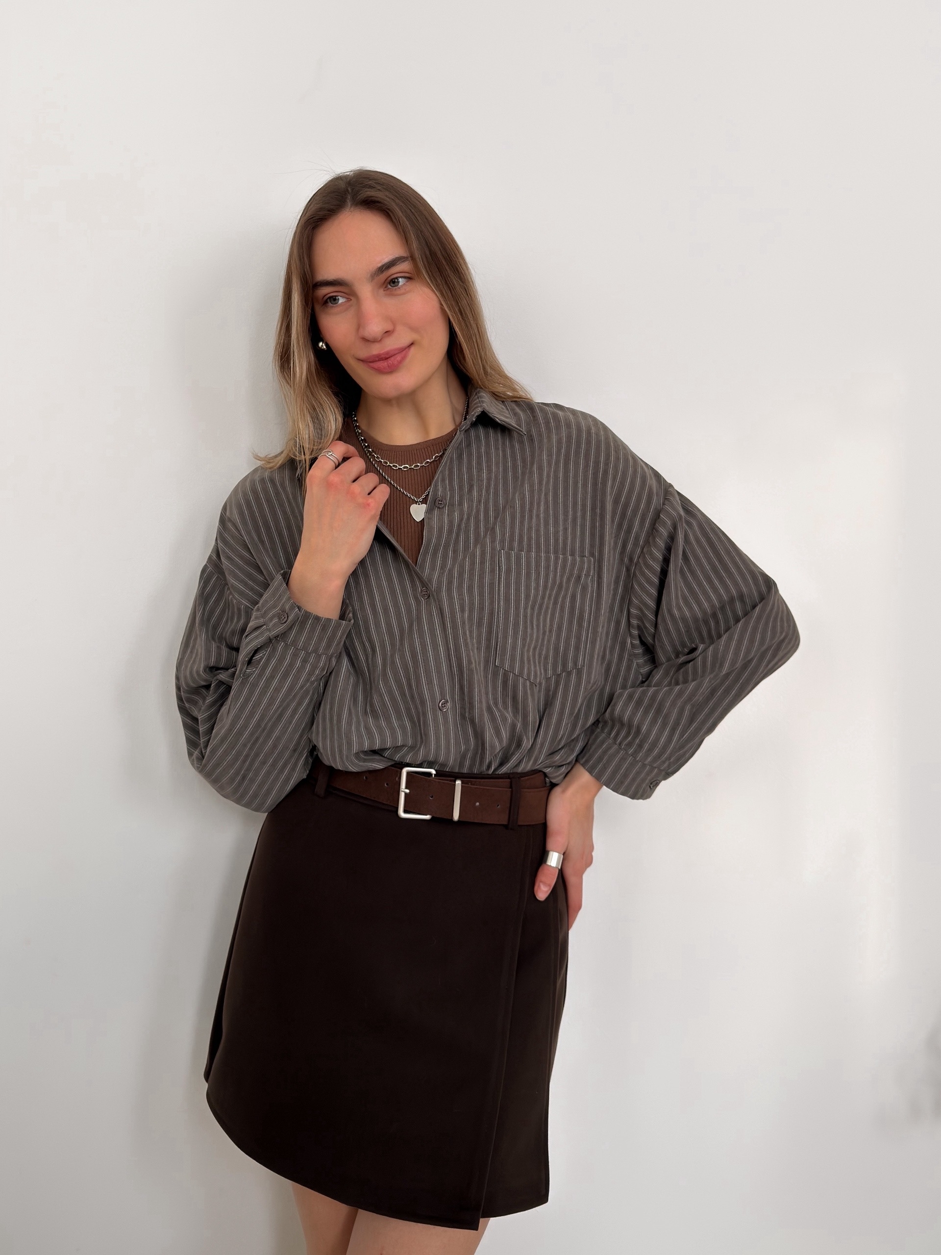 Рубашка Chuangxijidi 9791 в полоску