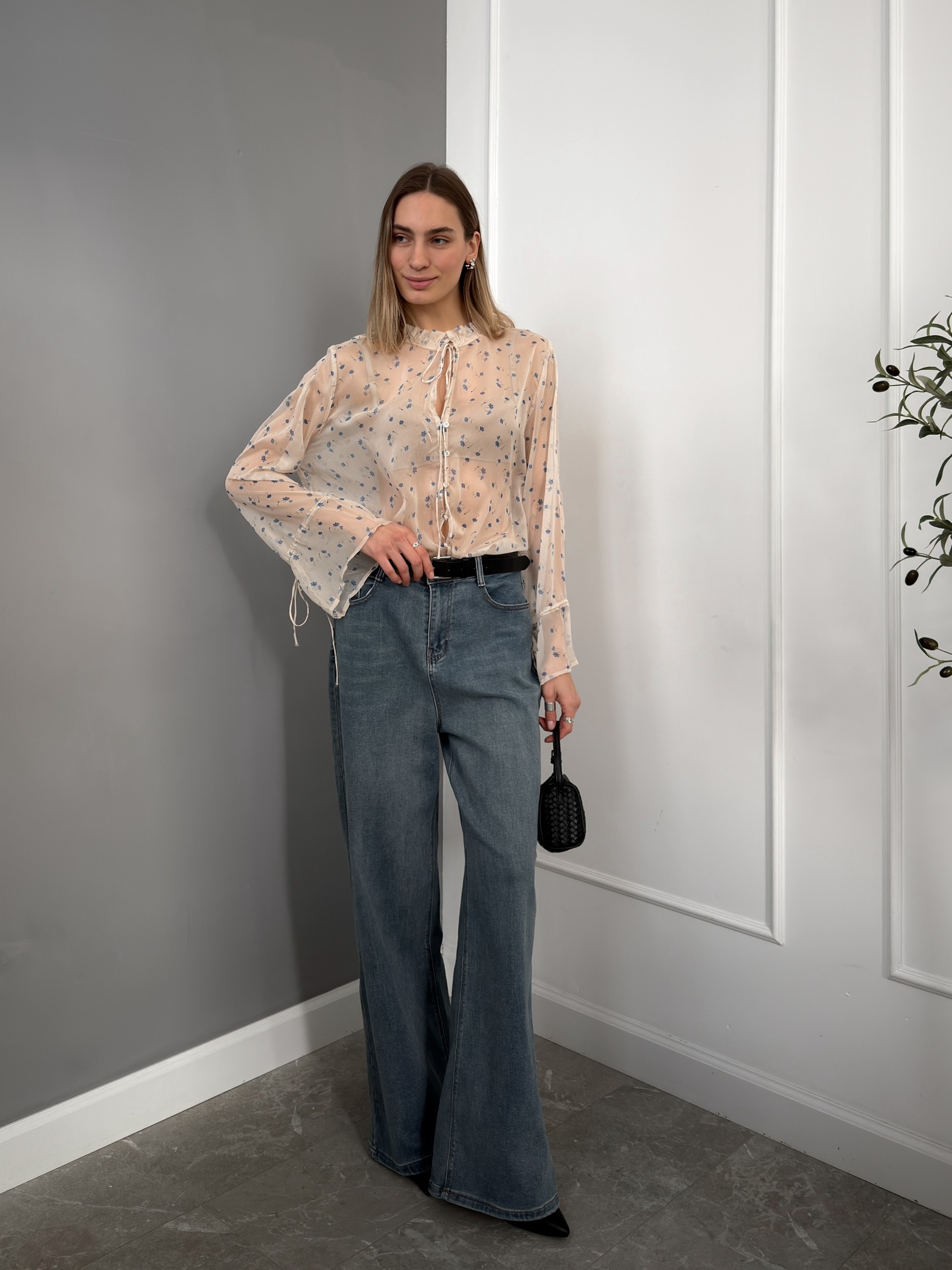 Блуза шифон цветочный принт Trust 7086