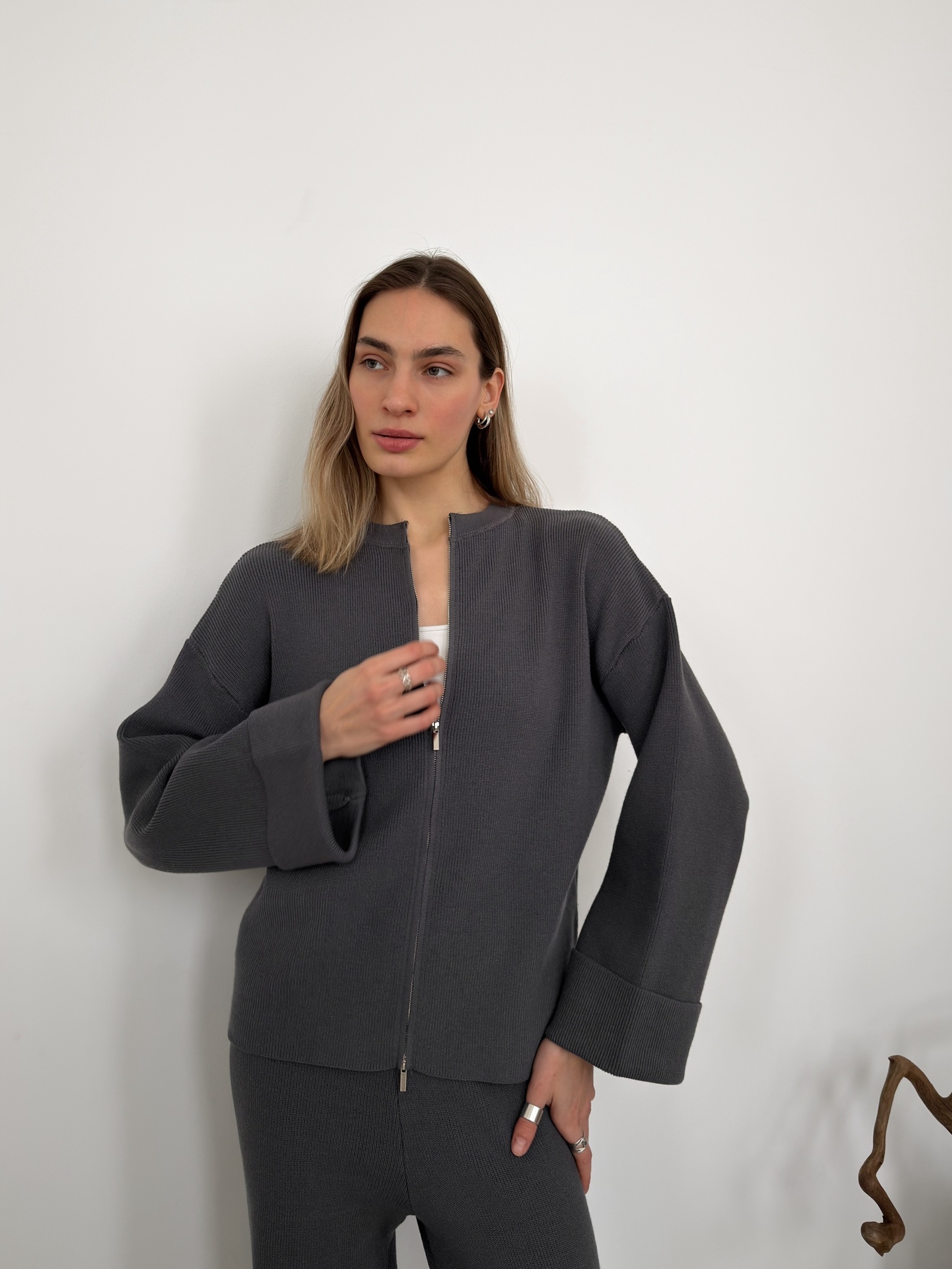 Костюм 3369 подворот на рукавах трикотаж