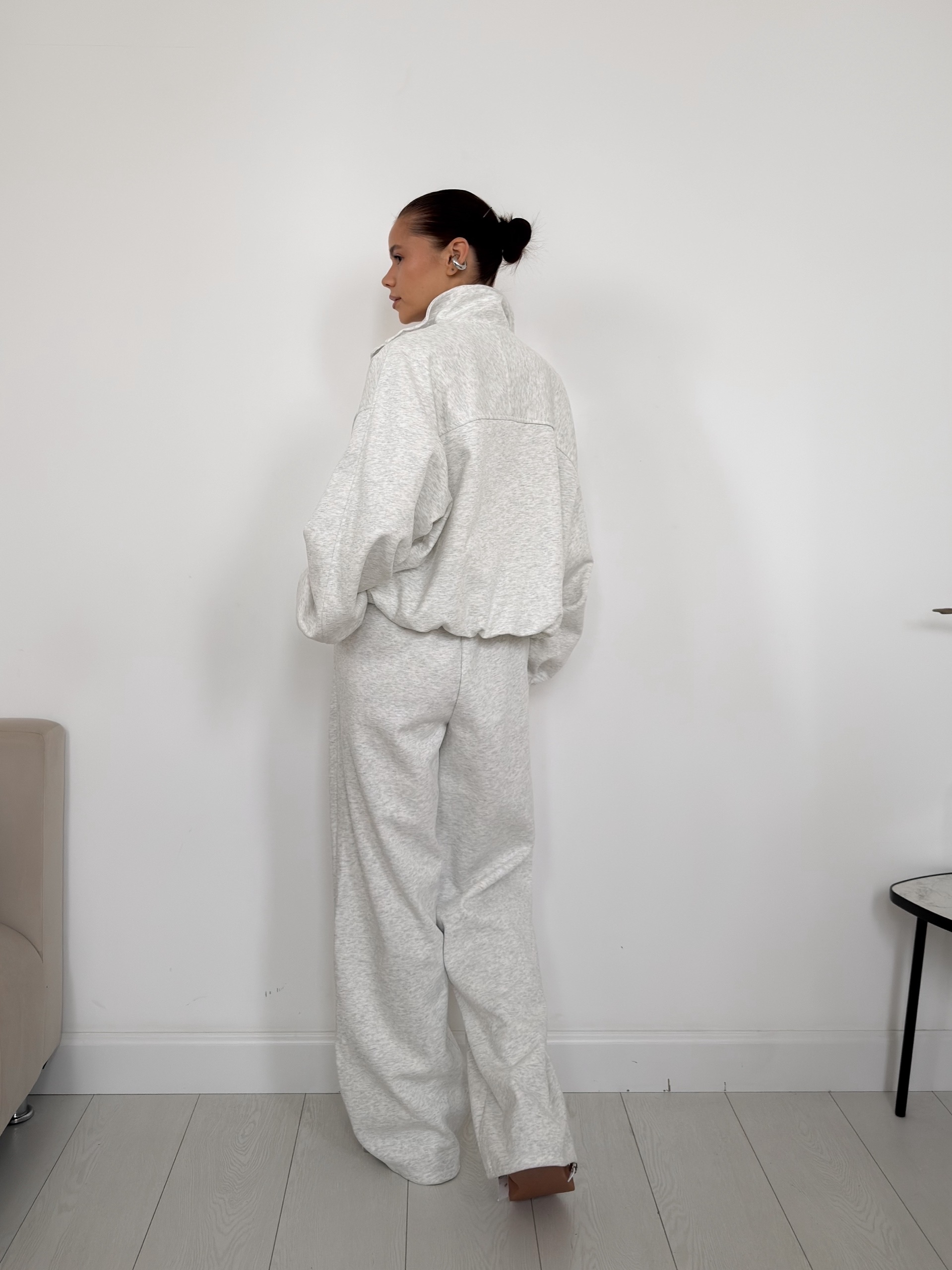 Костюм W9097 кофта на замке+кюлоты