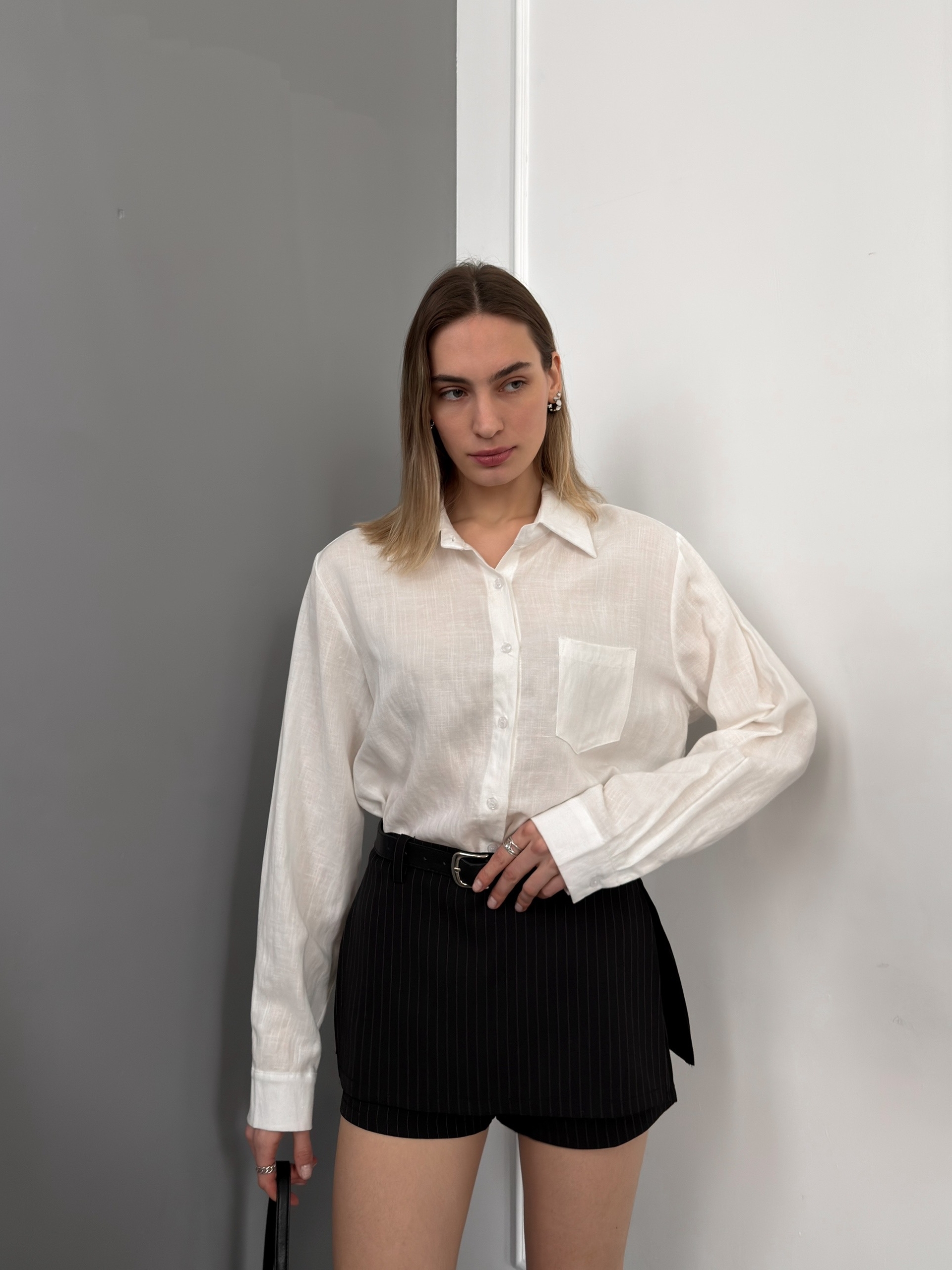 Юбка-шорты полоска мини 8867