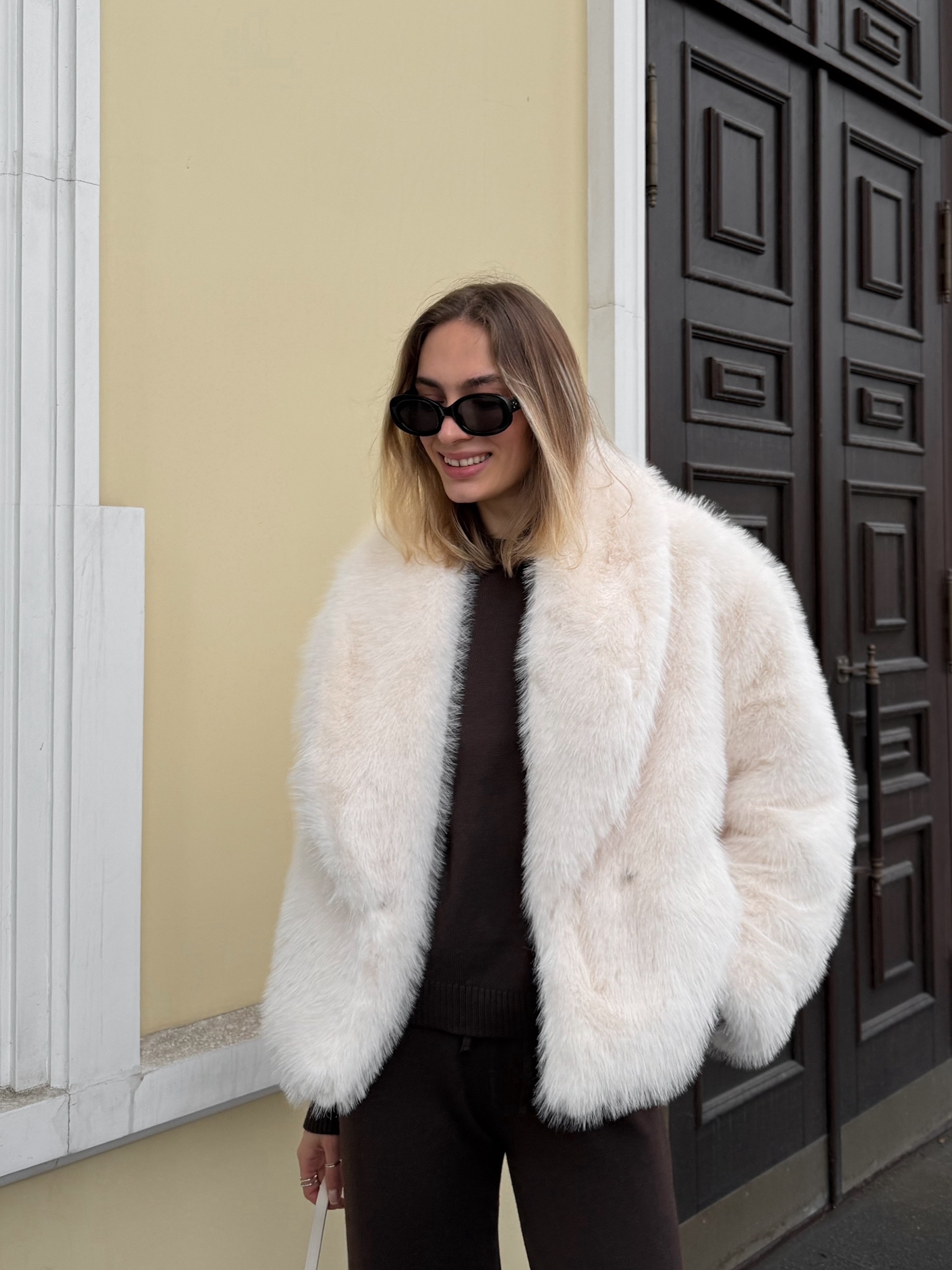 Шуба Xuancai короткая на кнопке