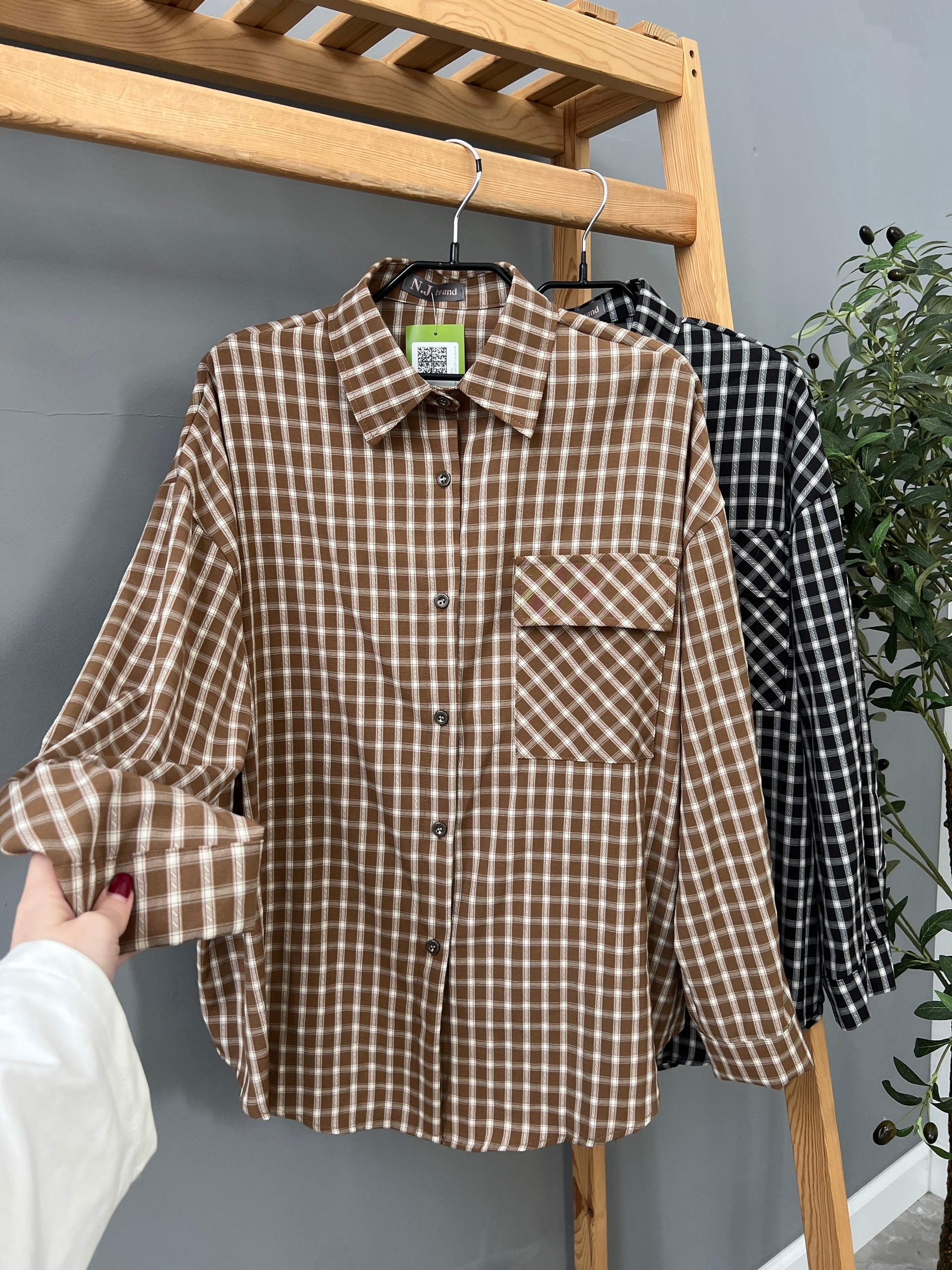 Рубашка NJ 2631 клетка