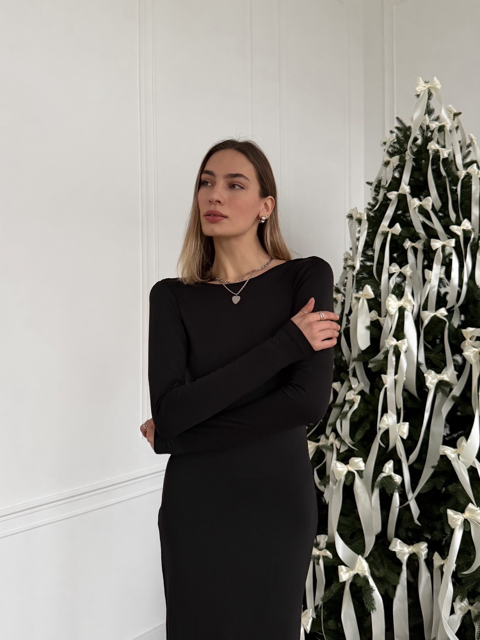 Платье Tyga сборка+вырез на спине