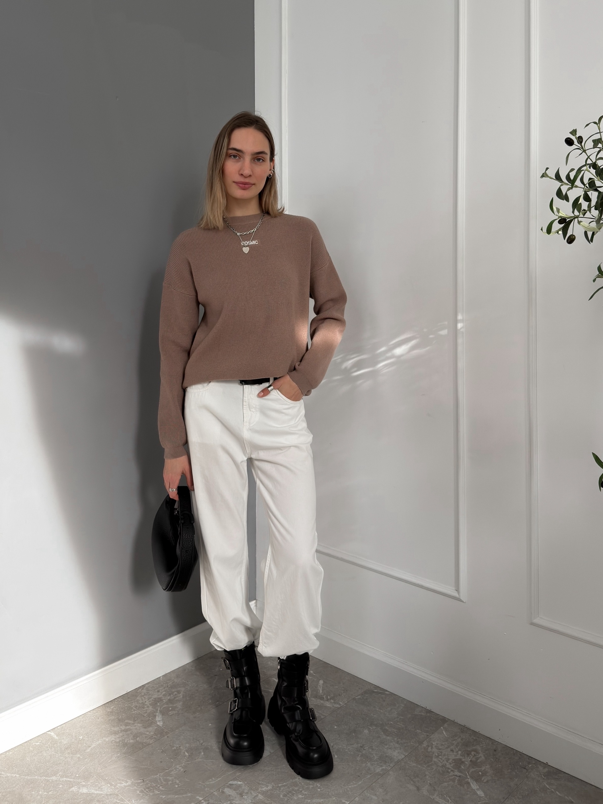 Джемпер Cosmic T1618 рубчик надпись